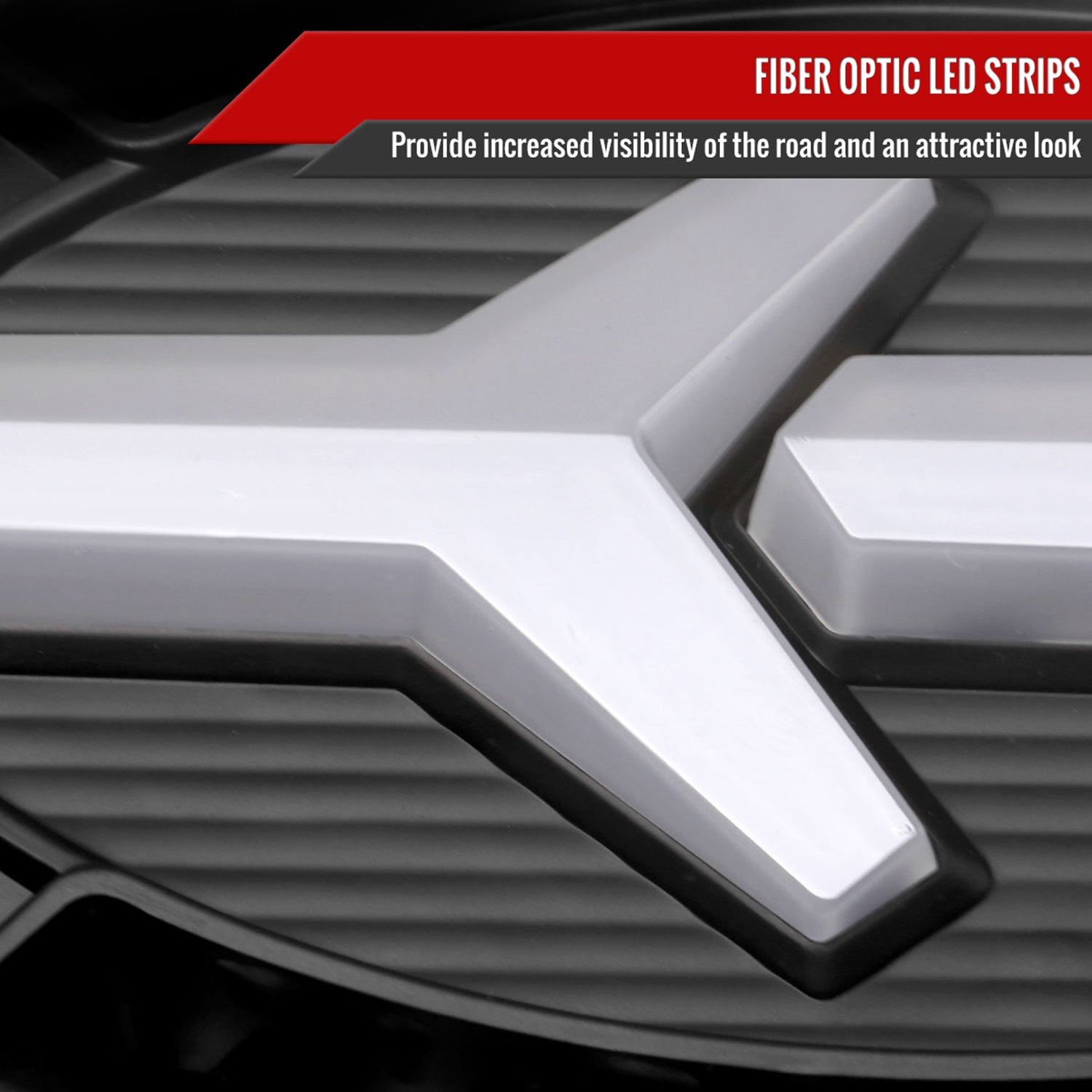 1997-2004 Chevy Corvette C5 4 PC White LED Bar Tail Lights Matte Black/Clear