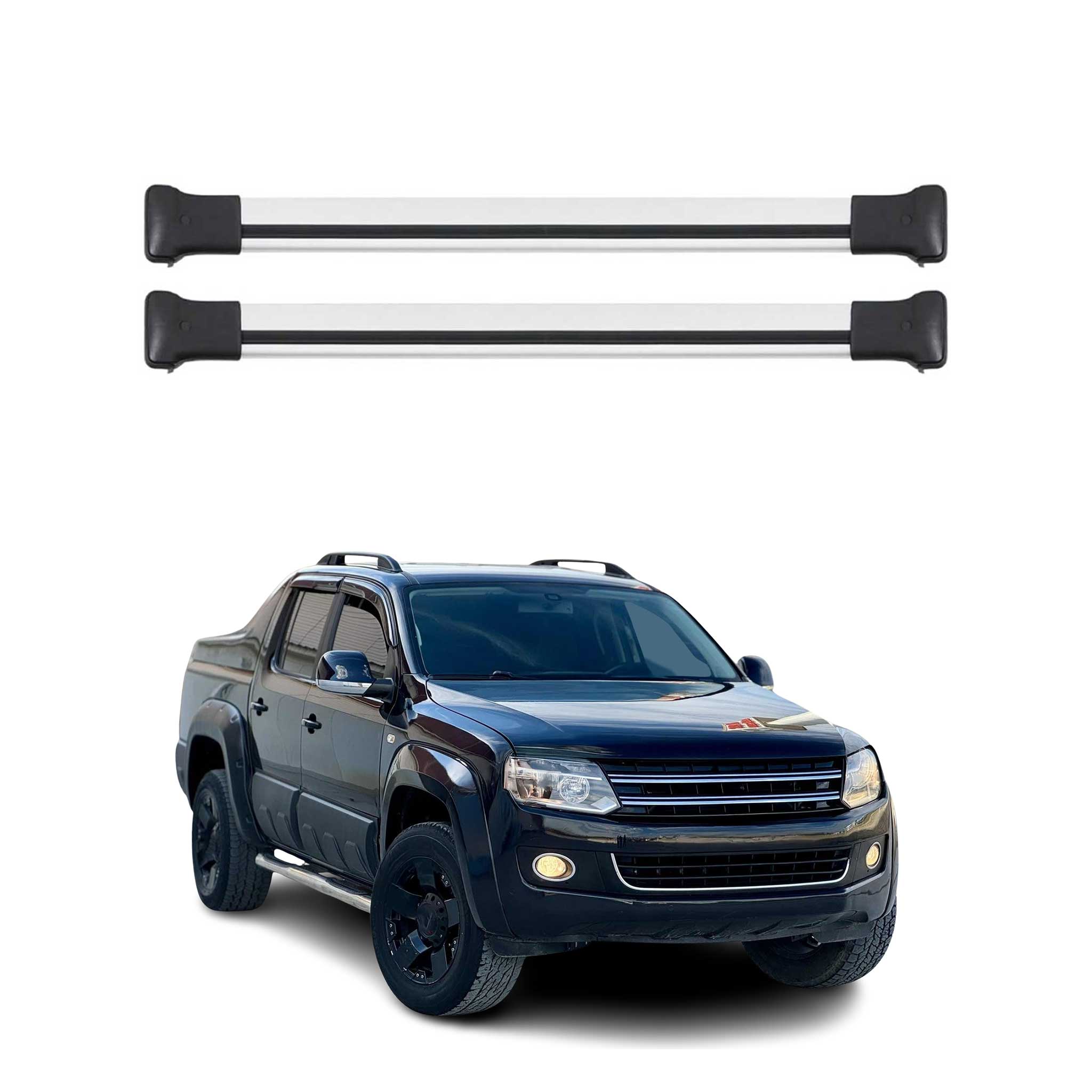 2010-2020 VW Amarok Roof Rack Cross Bars Silver