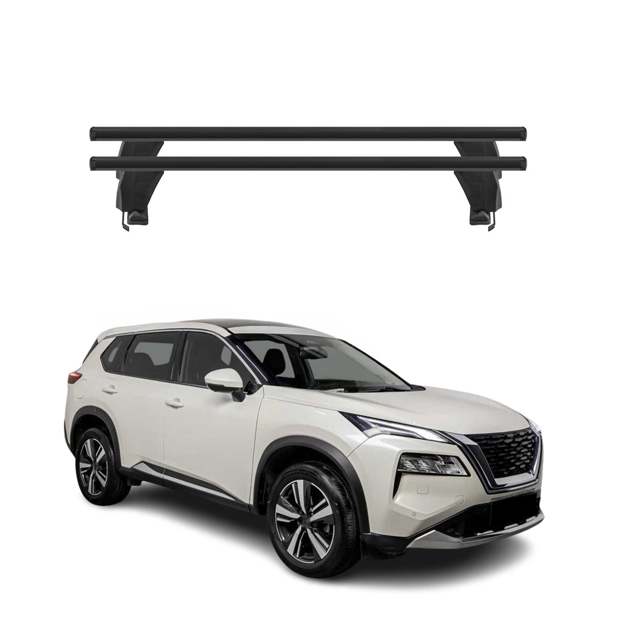 2021-2026 Nissan Rogue T33 Roof Racks Cross Bars Aluminium 2Pcs Black