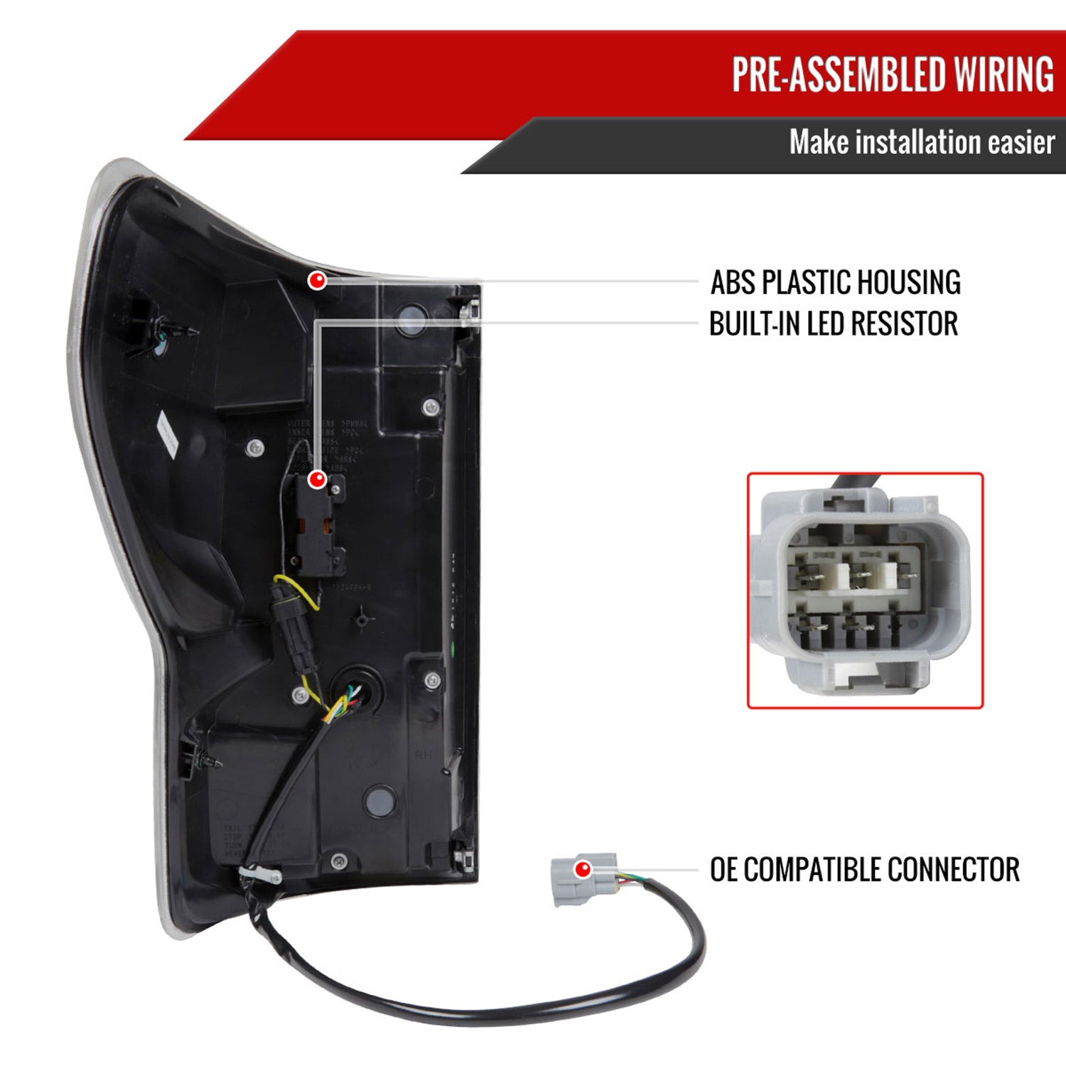 2007-2013 Toyota Tundra Sequential White LED Bar Tail Lights Matte Black/Smoke