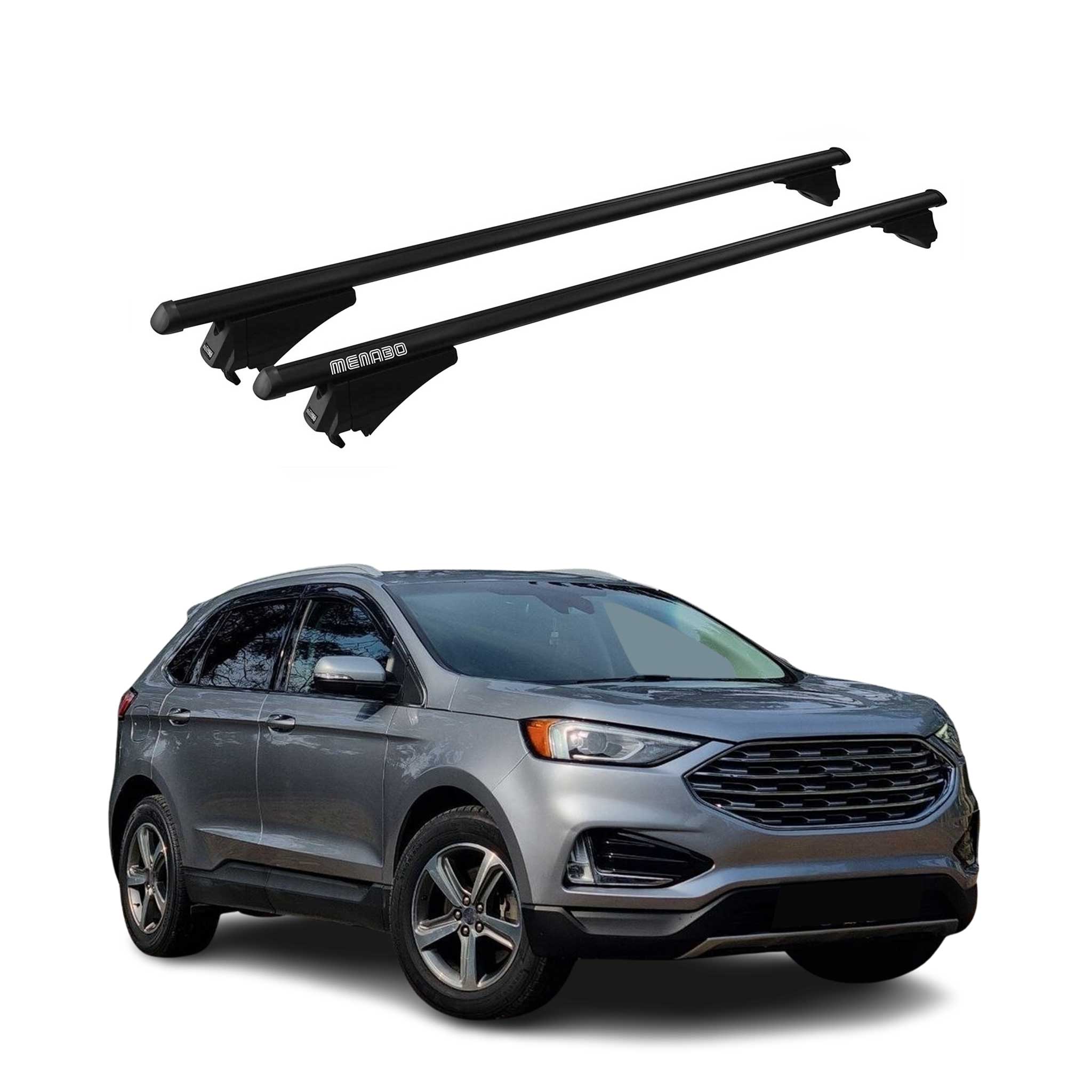 2015-2024 Ford Edge Roof Rack Cross Bars Black
