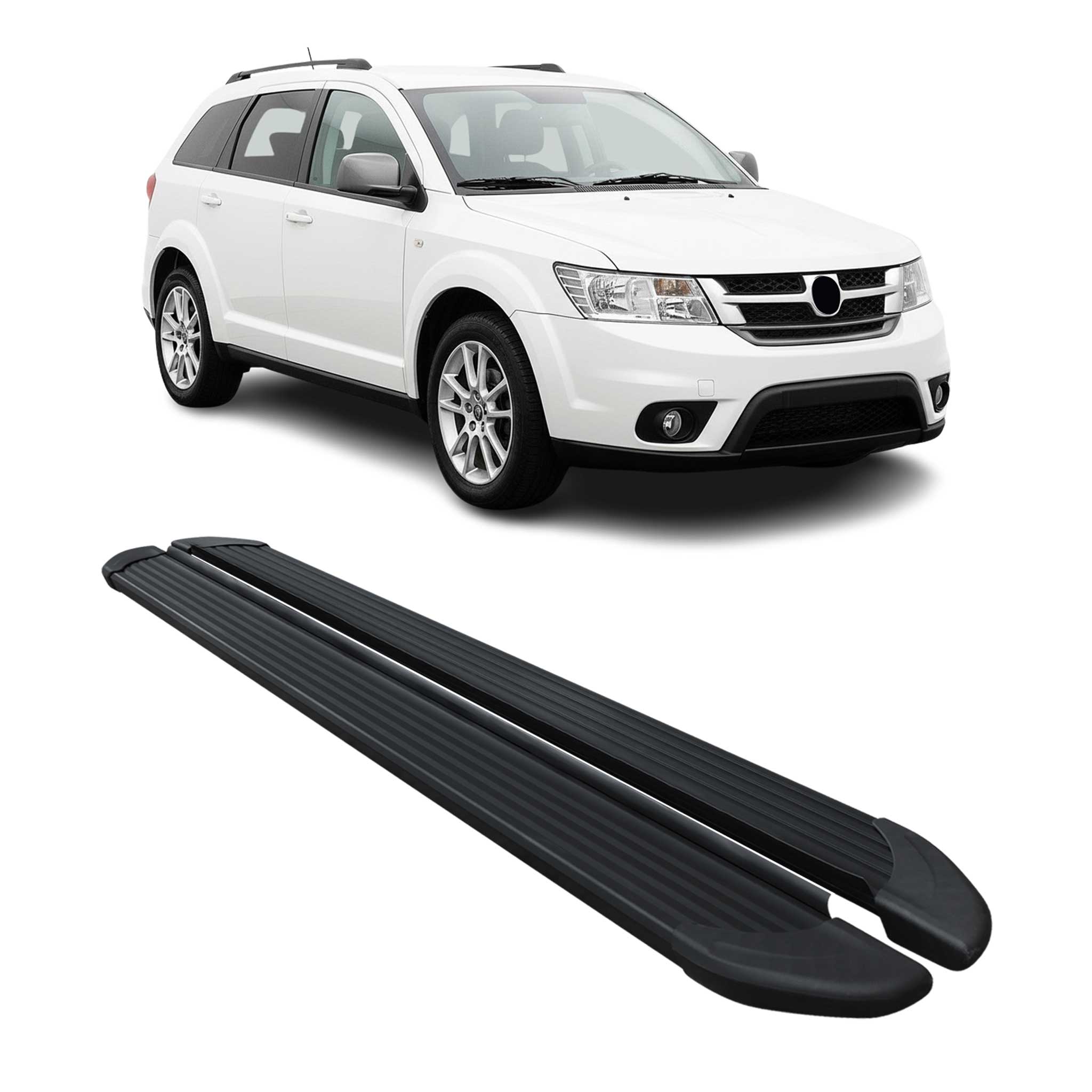2009-2020 Dodge Journey Running Boards Side Steps Black