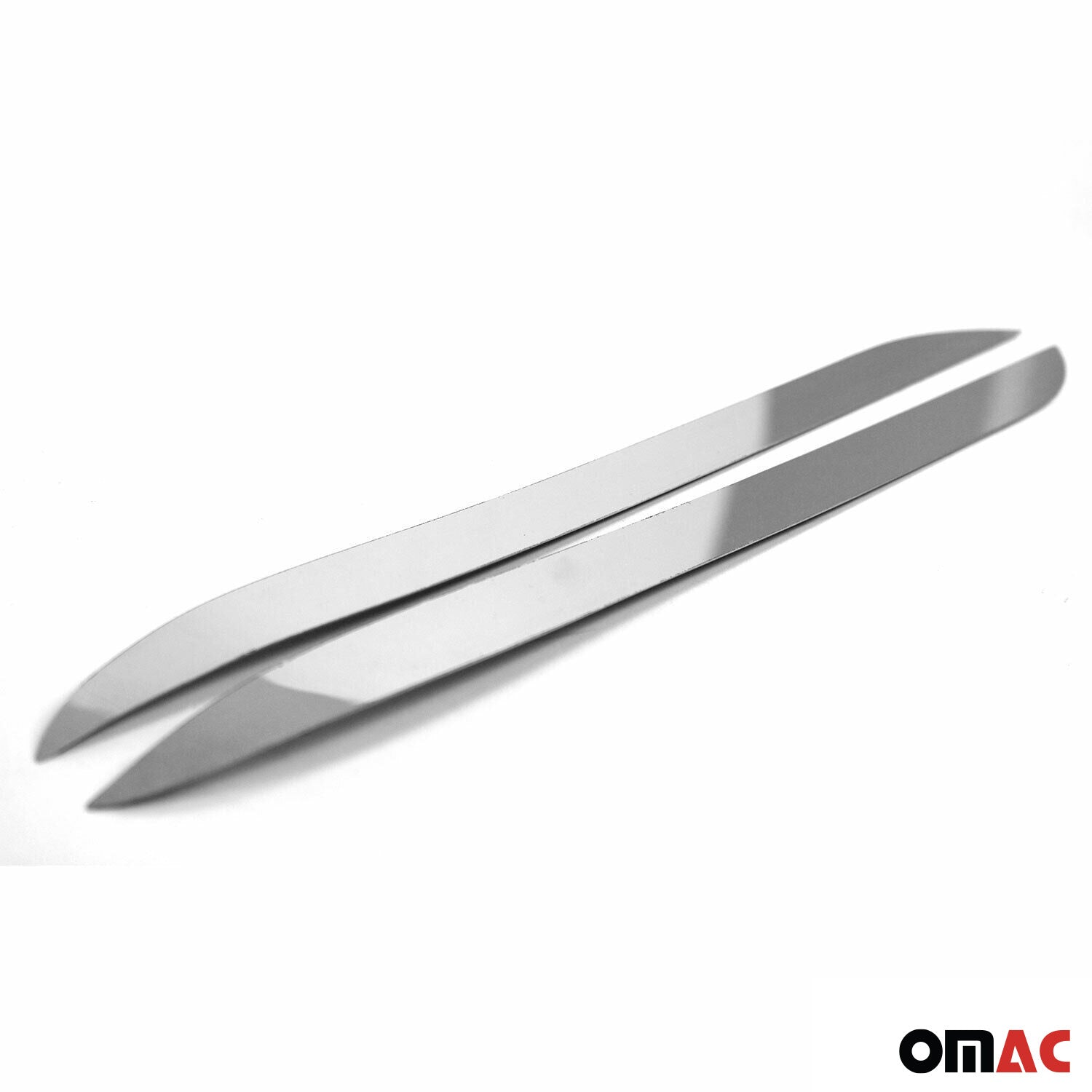 2018-2023 Hyundai Kona Rear Bumper Diffusor Chrome Trim Silver Stainless Steel 2 Pcs