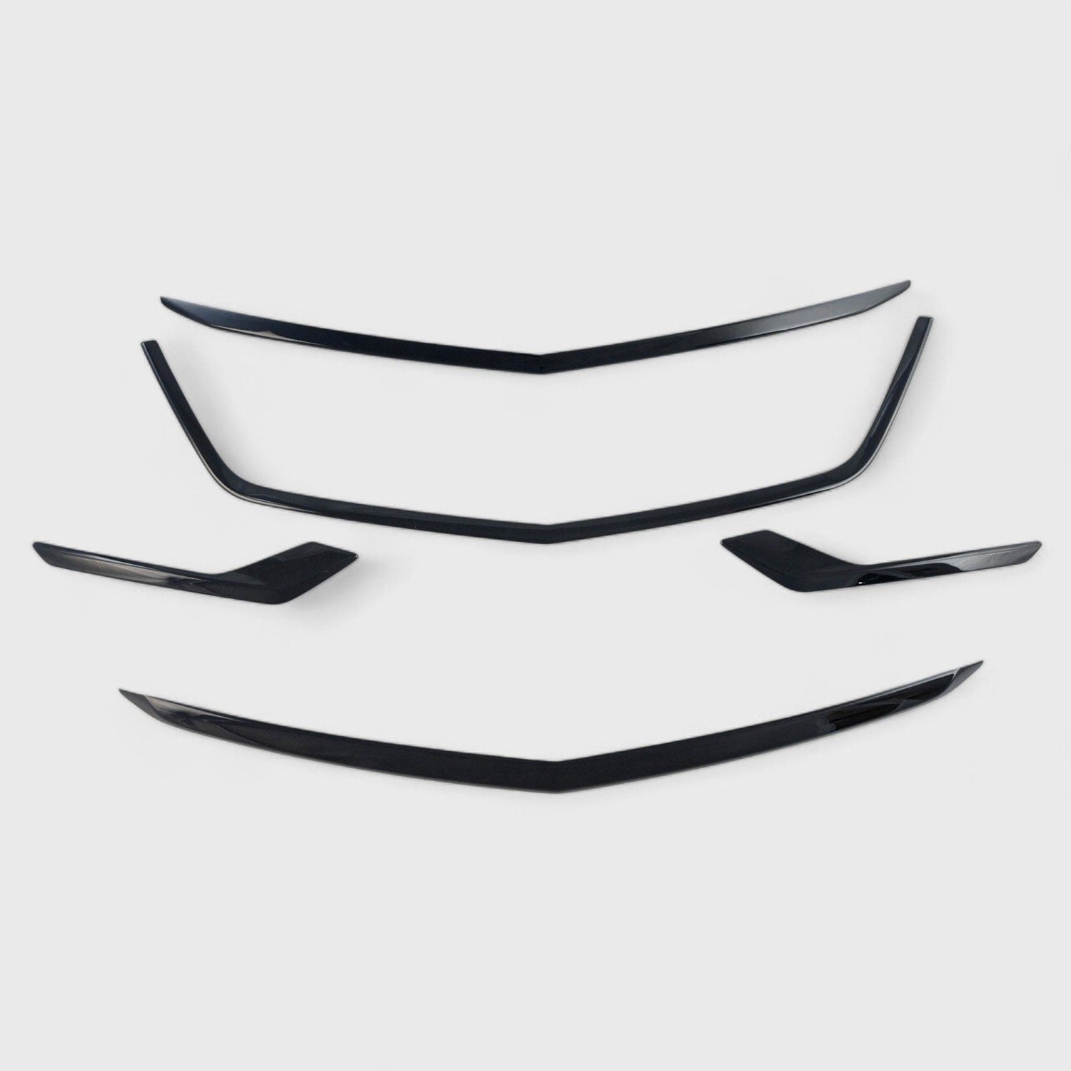 2020-2025 Cadillac XT6 Grille Overlay Gloss Black 5Pcs ABS Plastic