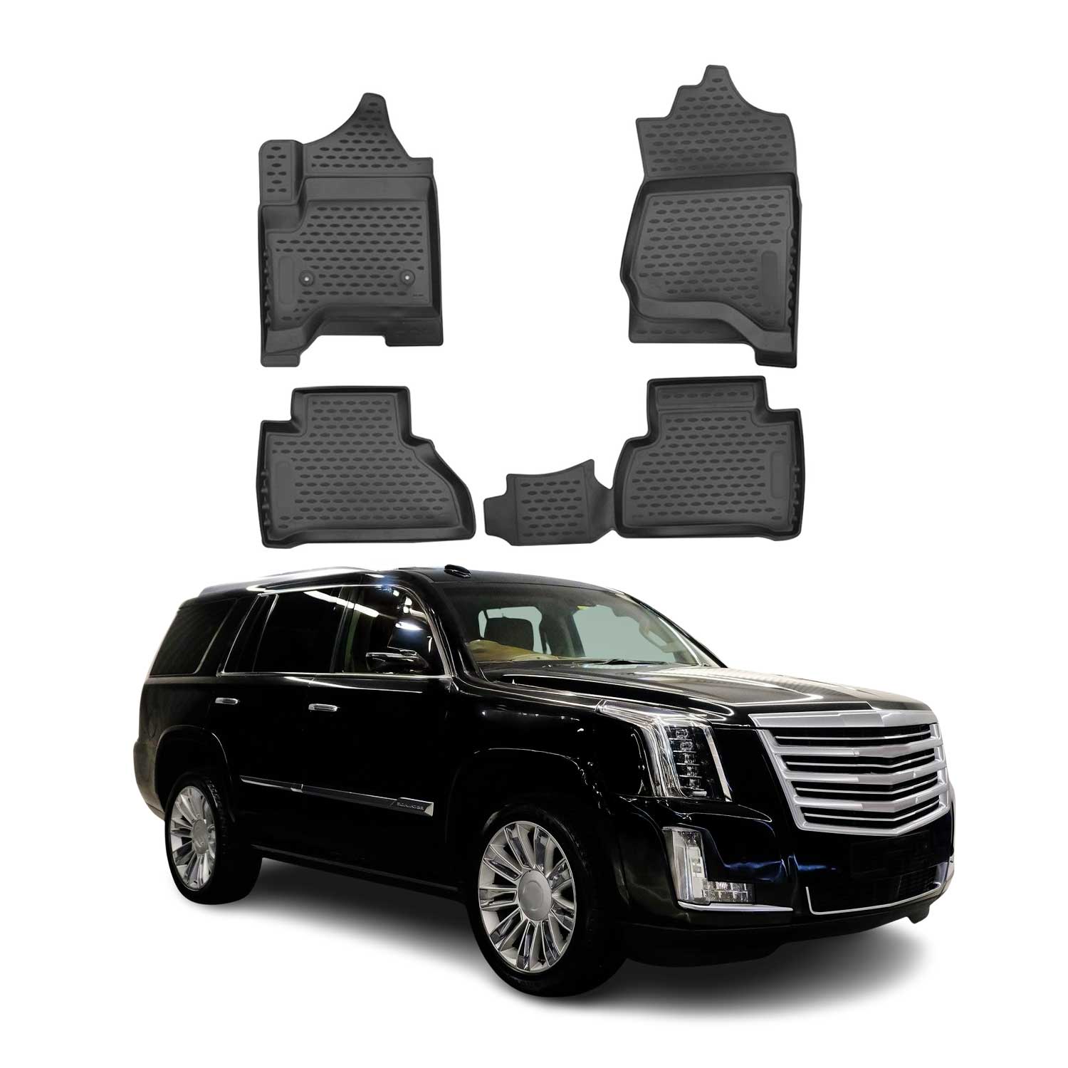 2015-2020 Cadillac Escalade ESV OMAC Floor Matss Liner Black All-Weather 4x