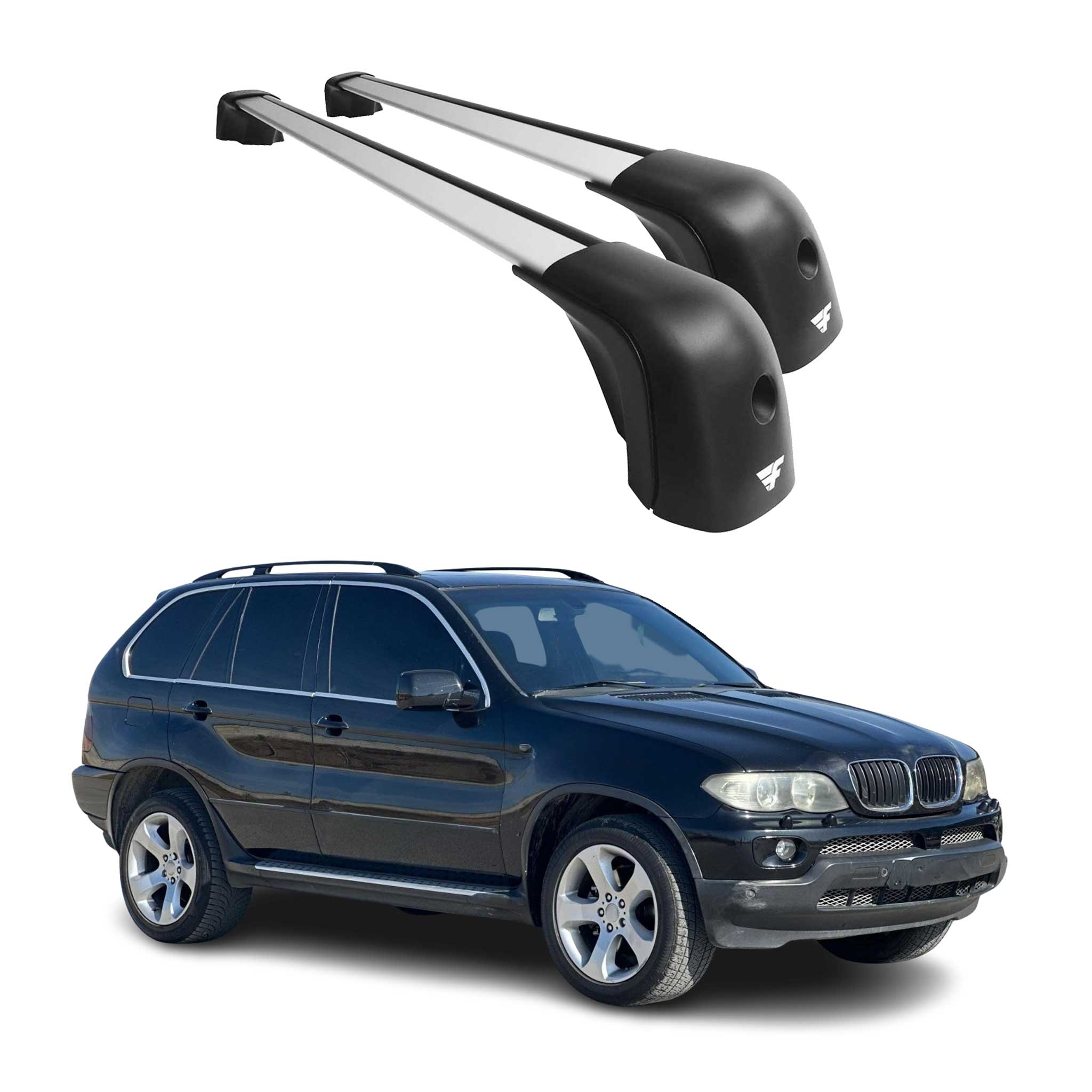 2000-2013 BMW X5 E53 / X5 E70 Roof Racks Cross Bars Silver