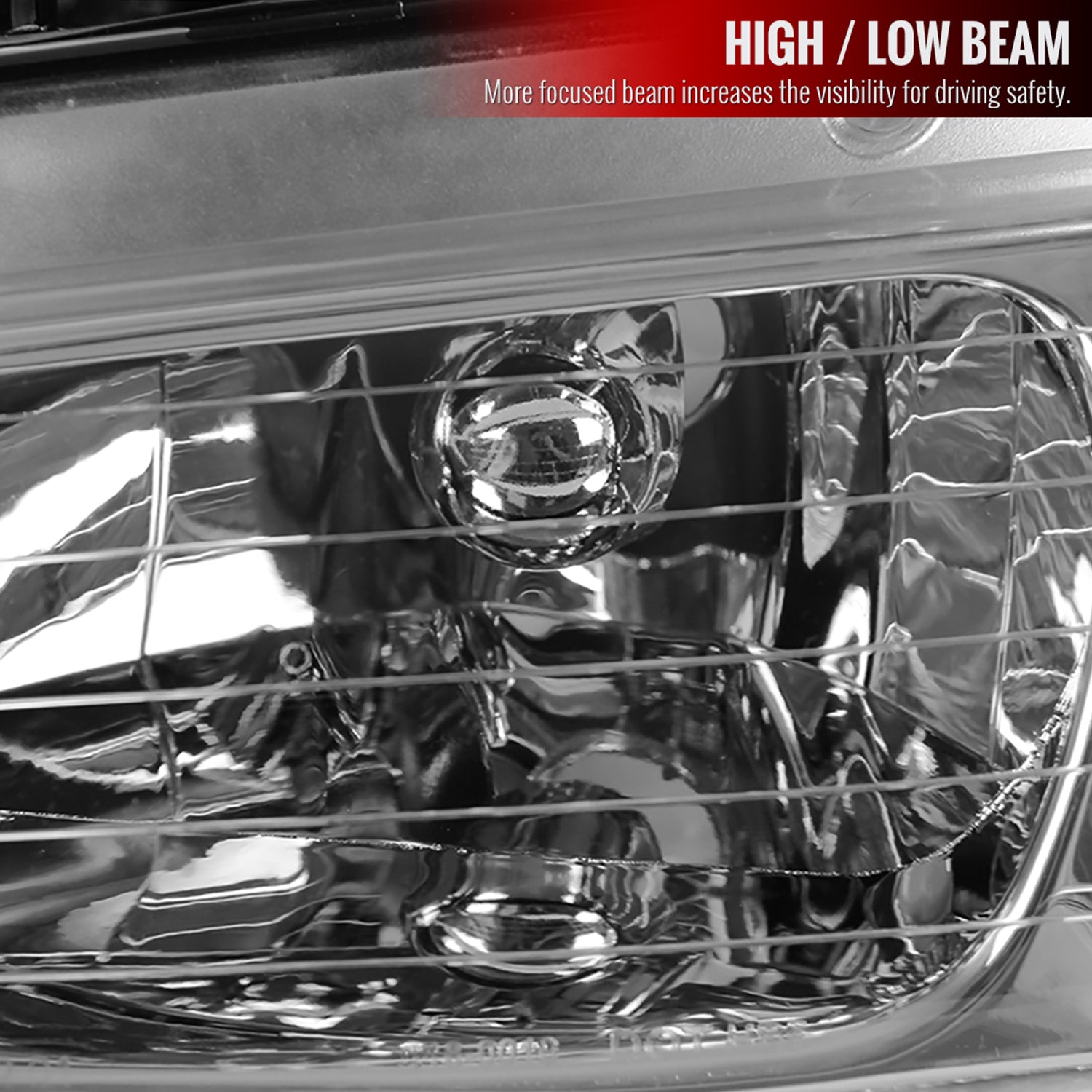 1996-2000 Dodge Caravan / Voyager Town & Country Crystal Headlights Chrome