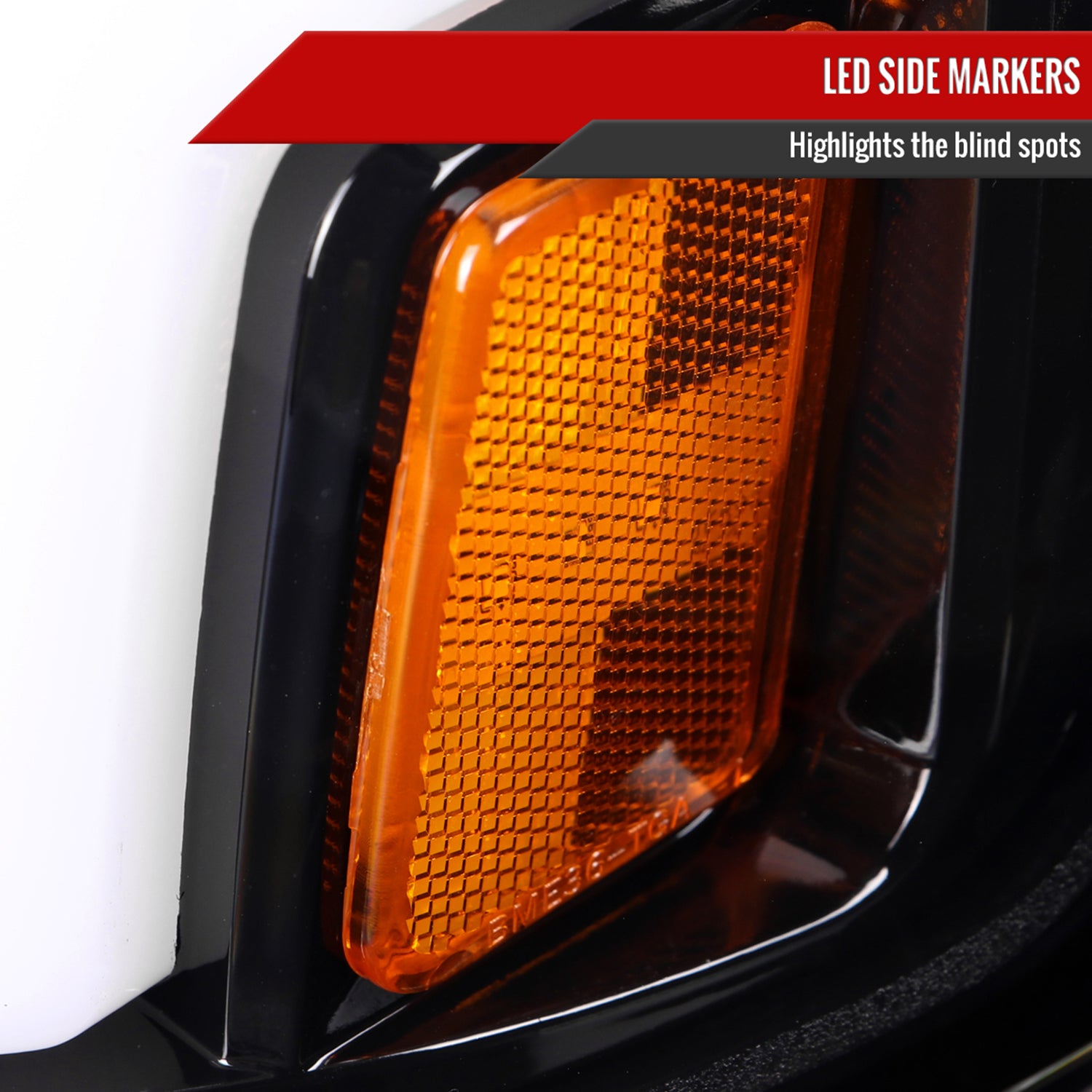 2015-2019 Chevy Silverado 2500HD/3500HD LED Signal Projector Headlights Black