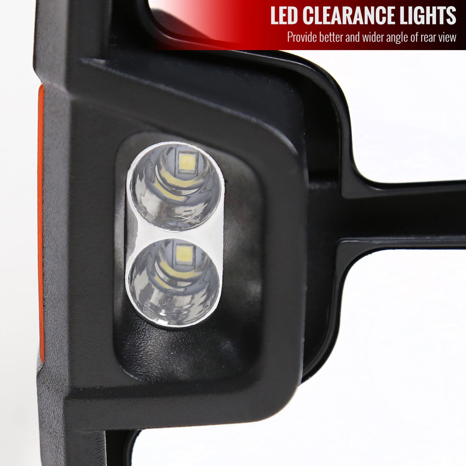 2007-2017 Toyota Tundra/ 08-2017 Sequoia Chrome Heated BSM Towing Mirrors Amber