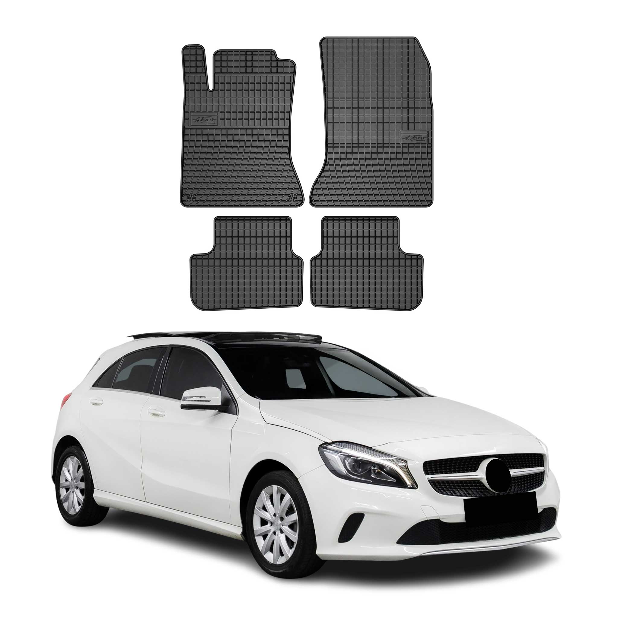 2013-2018 Mercedes A Class W176 A45 A180 Floor Mats Liners Full Set All Weather Rubber