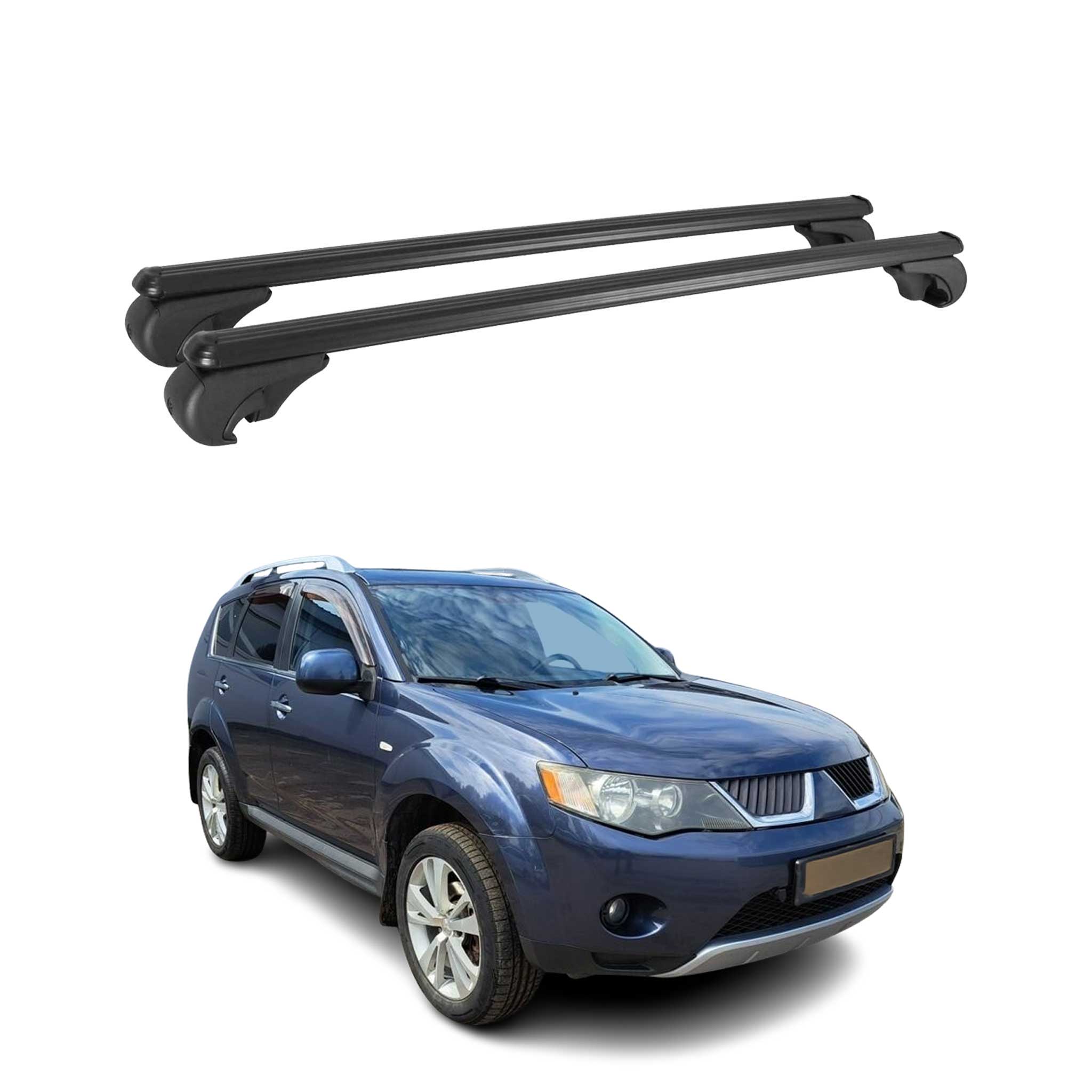 2007-2013 Mitsubishi Outlander Roof Rack Cross Bars Black