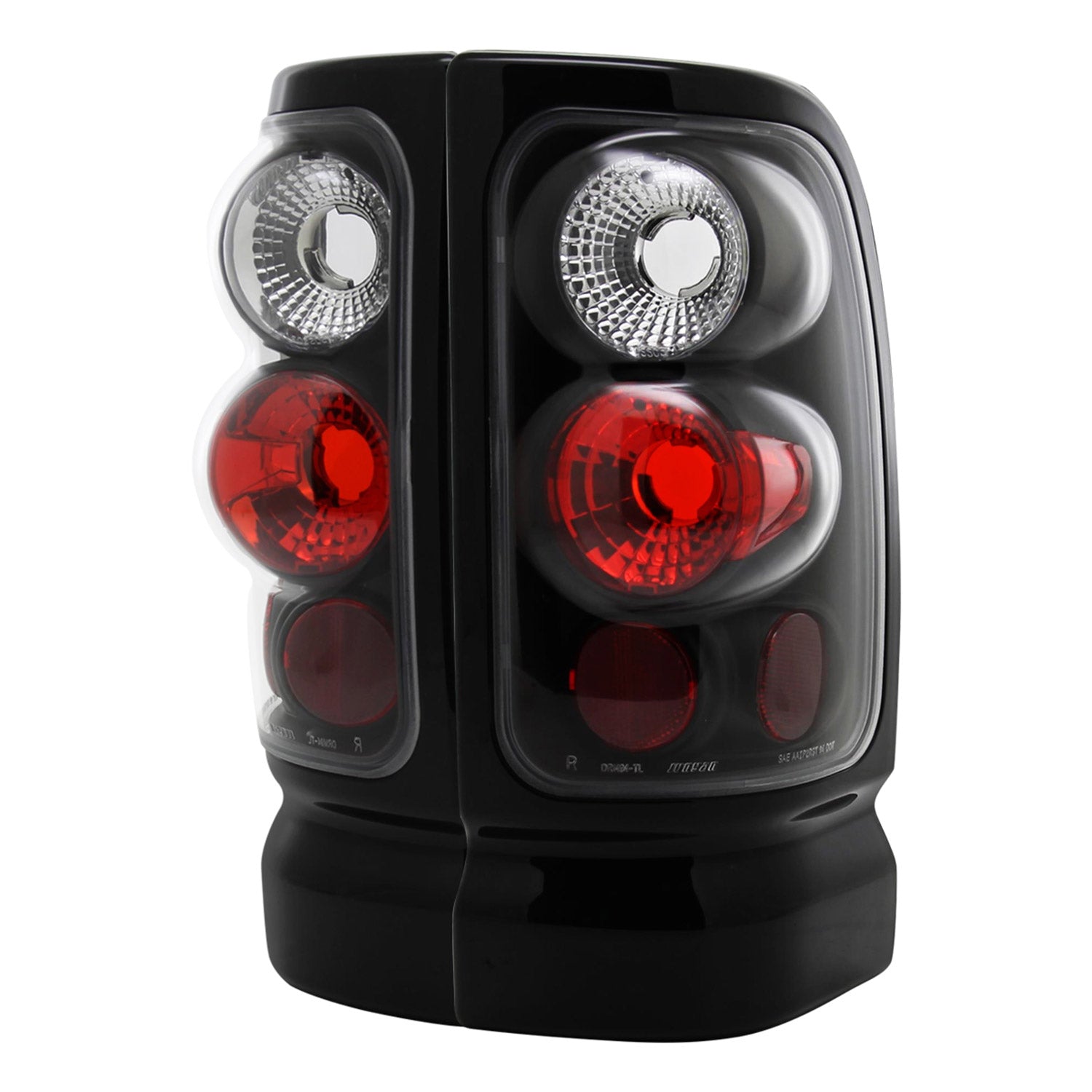 1994-2002 Dodge RAM Tail Lights Matte Black Housing/Clear Lens