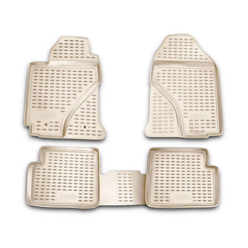 2003-2008 Toyota Corolla Floor Mats Liners Full Set All Weather Beige