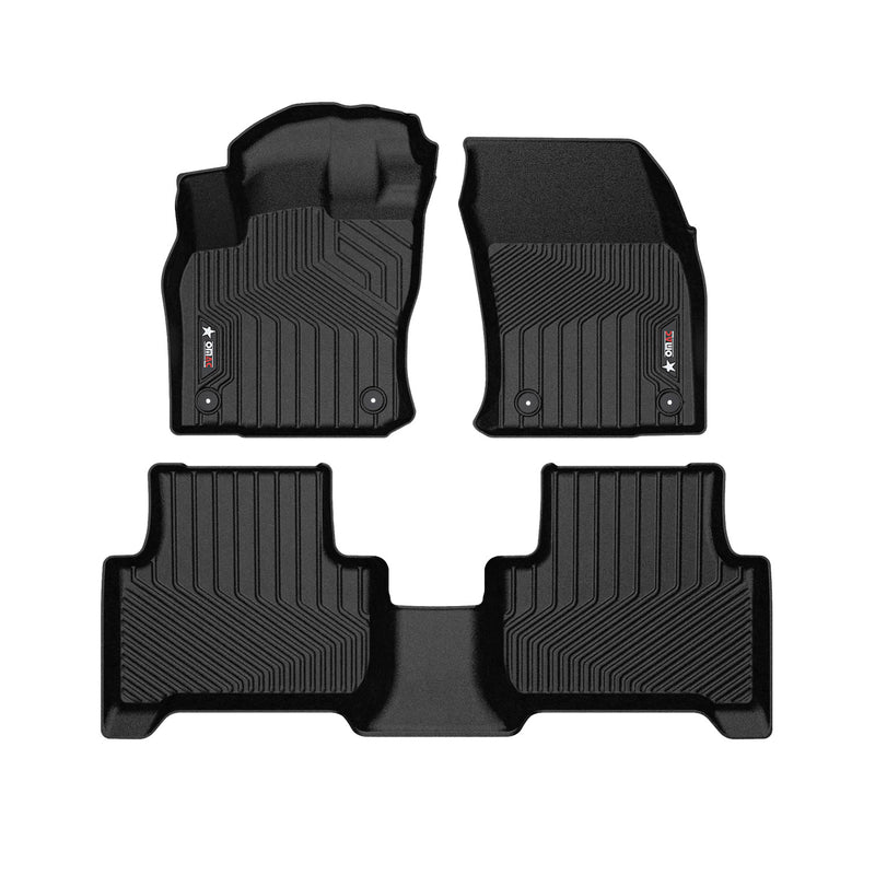 2018-2024 VW Tiguan Premium Floor Mats Liners First and Second Row Set Black