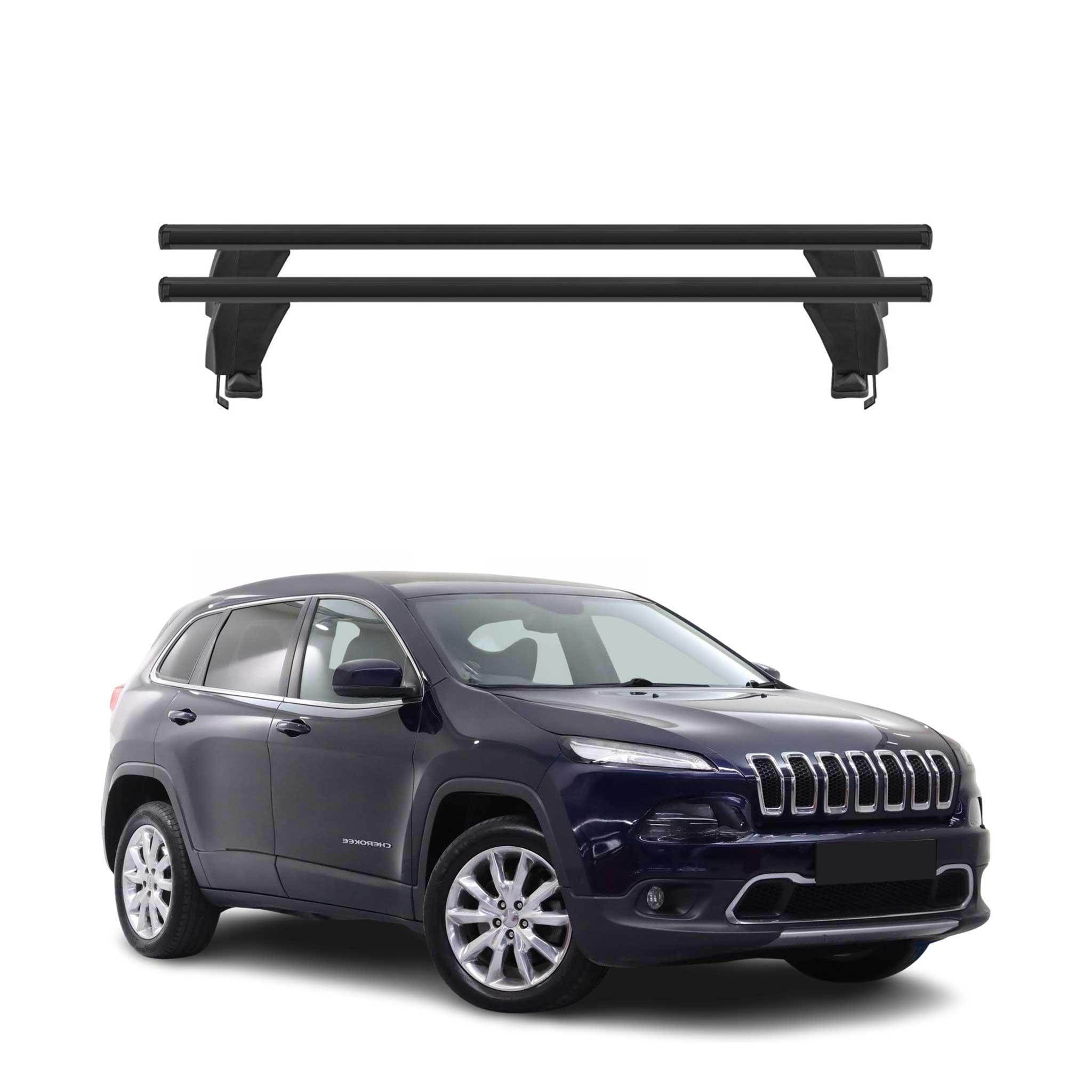 2014-2023 Jeep Cherokee Roof Rack Cross Bars Black