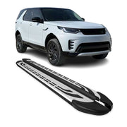 2017-2025 Land Rover Discovery Running Boards Side Steps Silver & Black