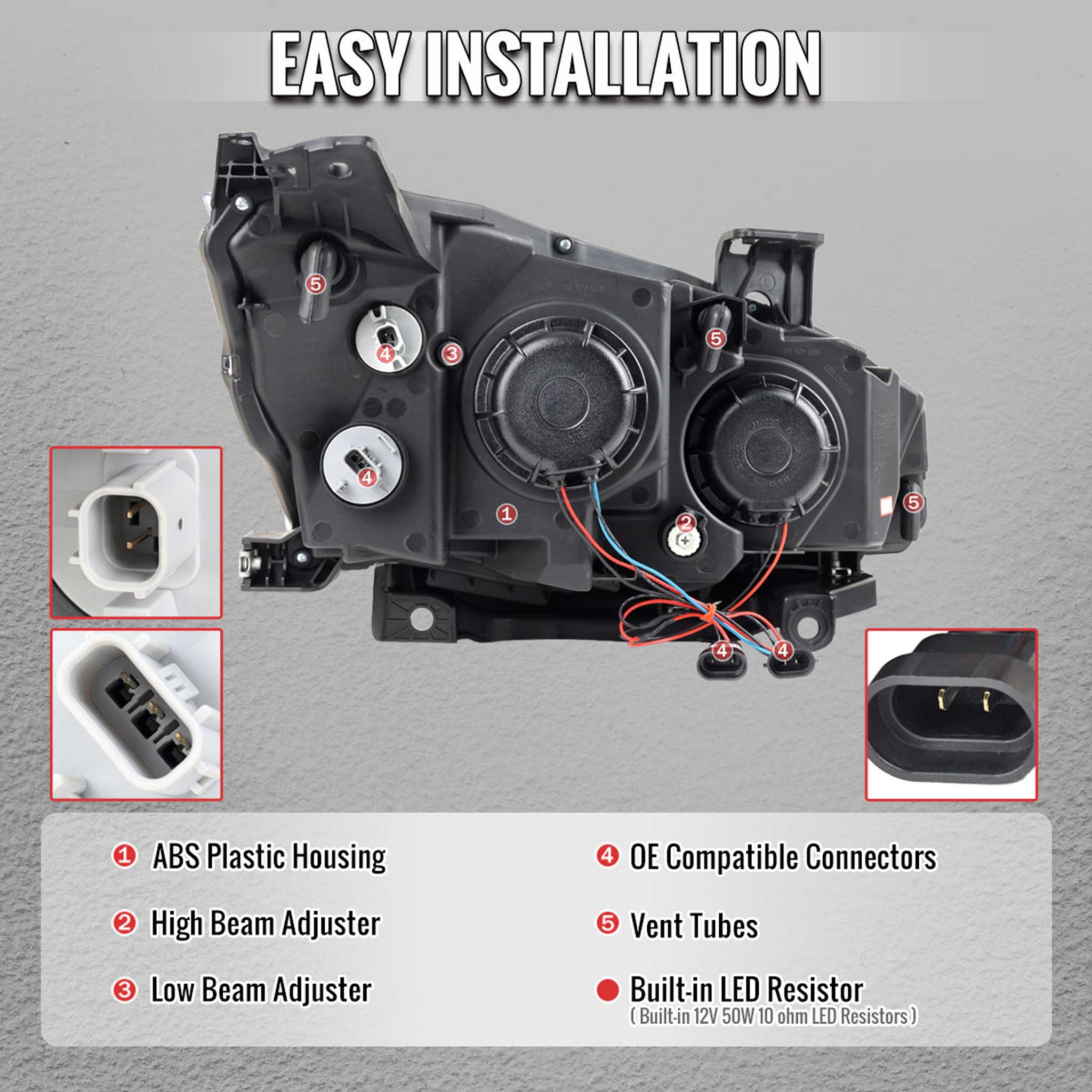 For Honda Civic 2016-2021 Projector Headlights Sequential DRL Glossy Black Housing Smoked Lens