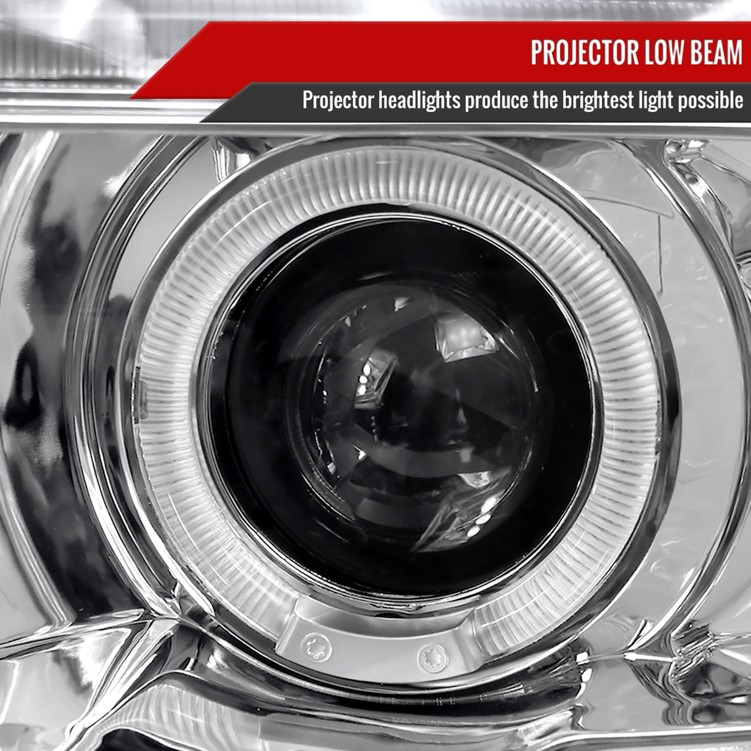 2001-2003 BMW E53 X5 Dual Halo Projector Headlights Chrome/Clear Lens