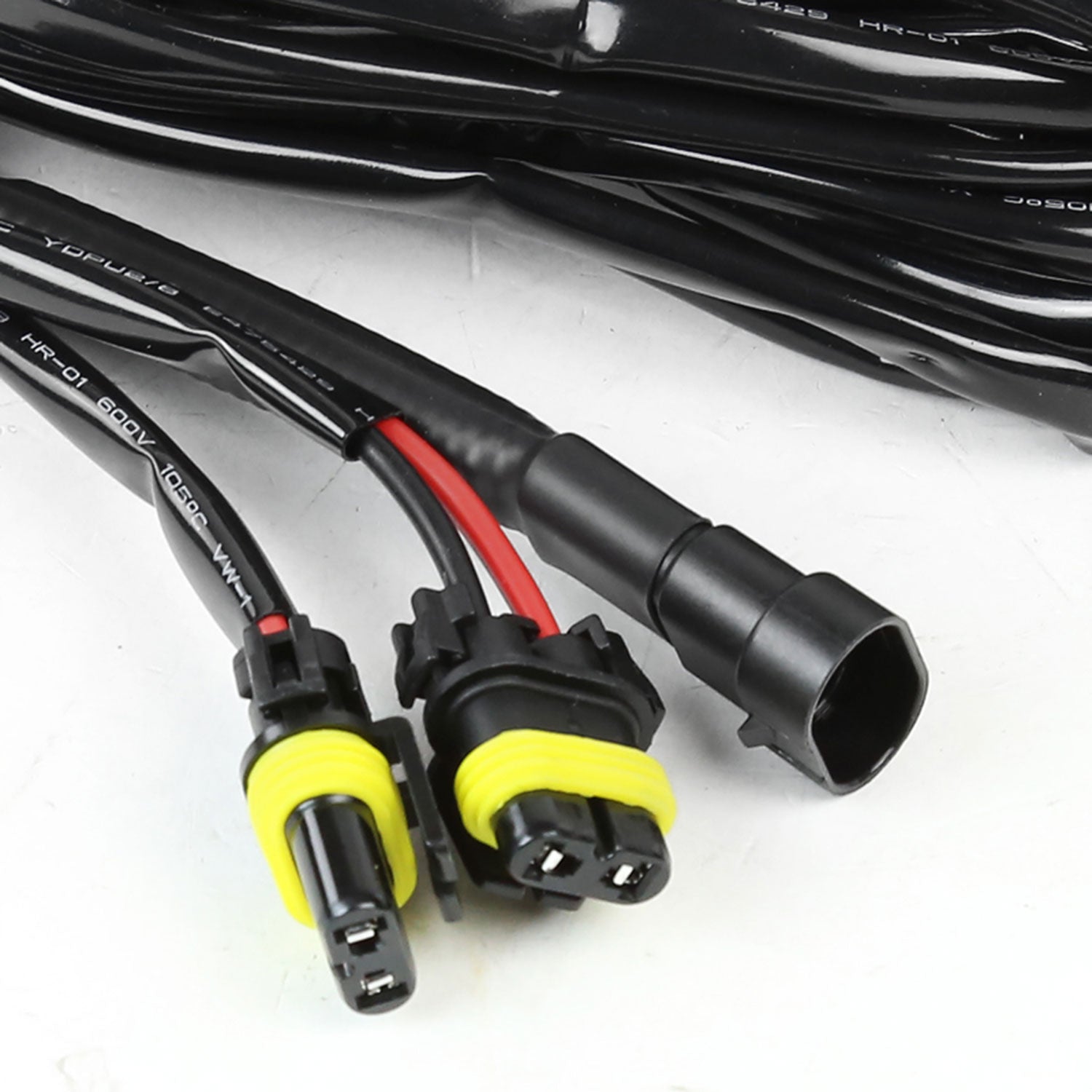 Universal 10' 12 Gauge Fog Lights Wiring Harness w/ 2 Connectors