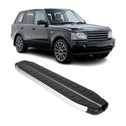 2003-2012 Land Rover Range Rover Running Boards Side Steps Silver & Black