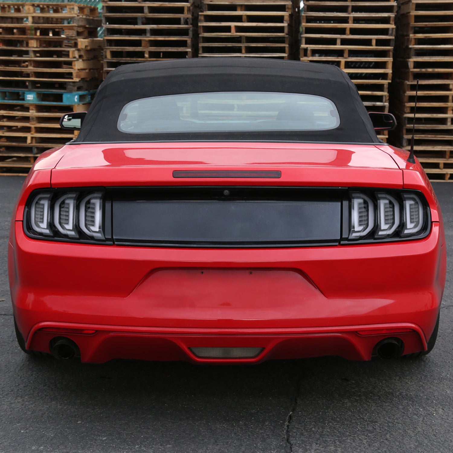 2015-2023 Ford Mustang Sequential Signal LED Tail Lights Jet Black/Clean Lens