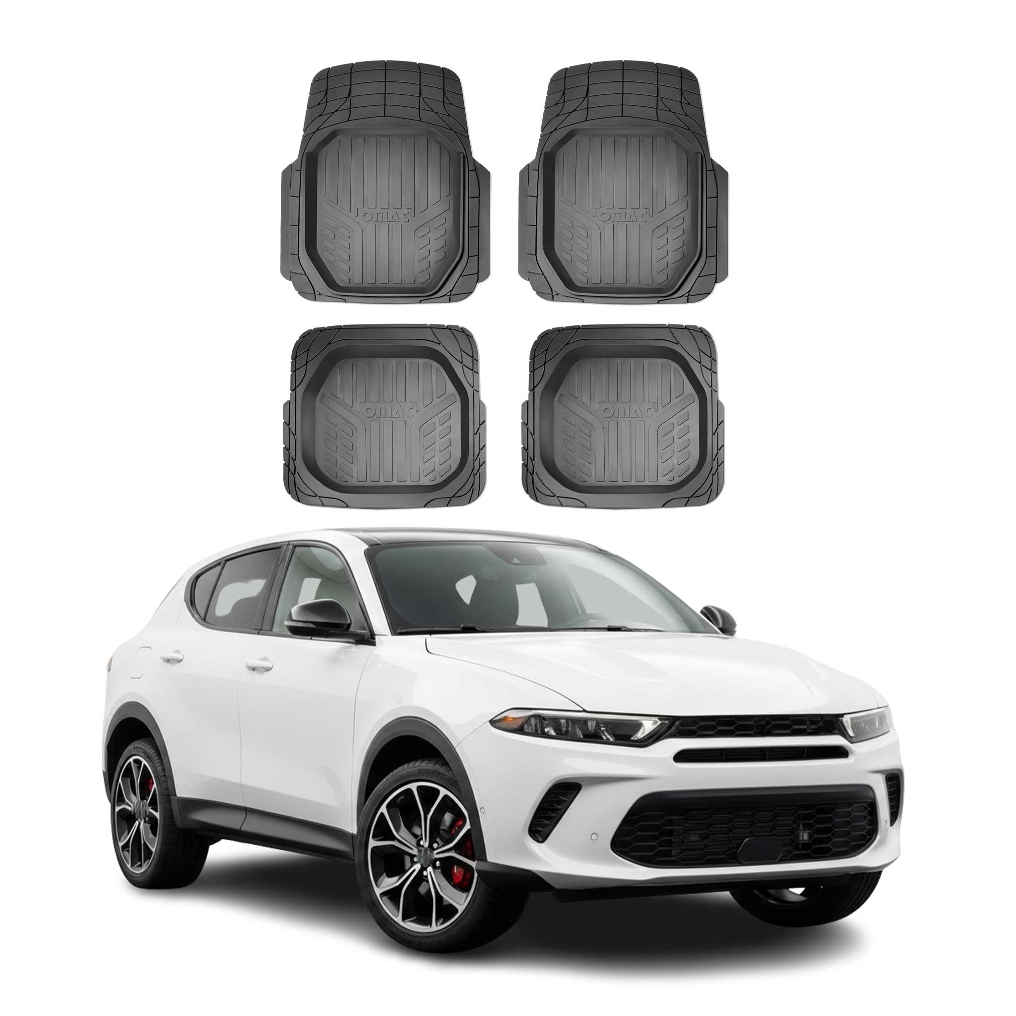 Dodge Hornet & GT GT Plus & R/T Plug-in Hybrid 2023-2025 Heavy Duty Trim to fit Floor Mats Liner Black All Weather 4Pcs