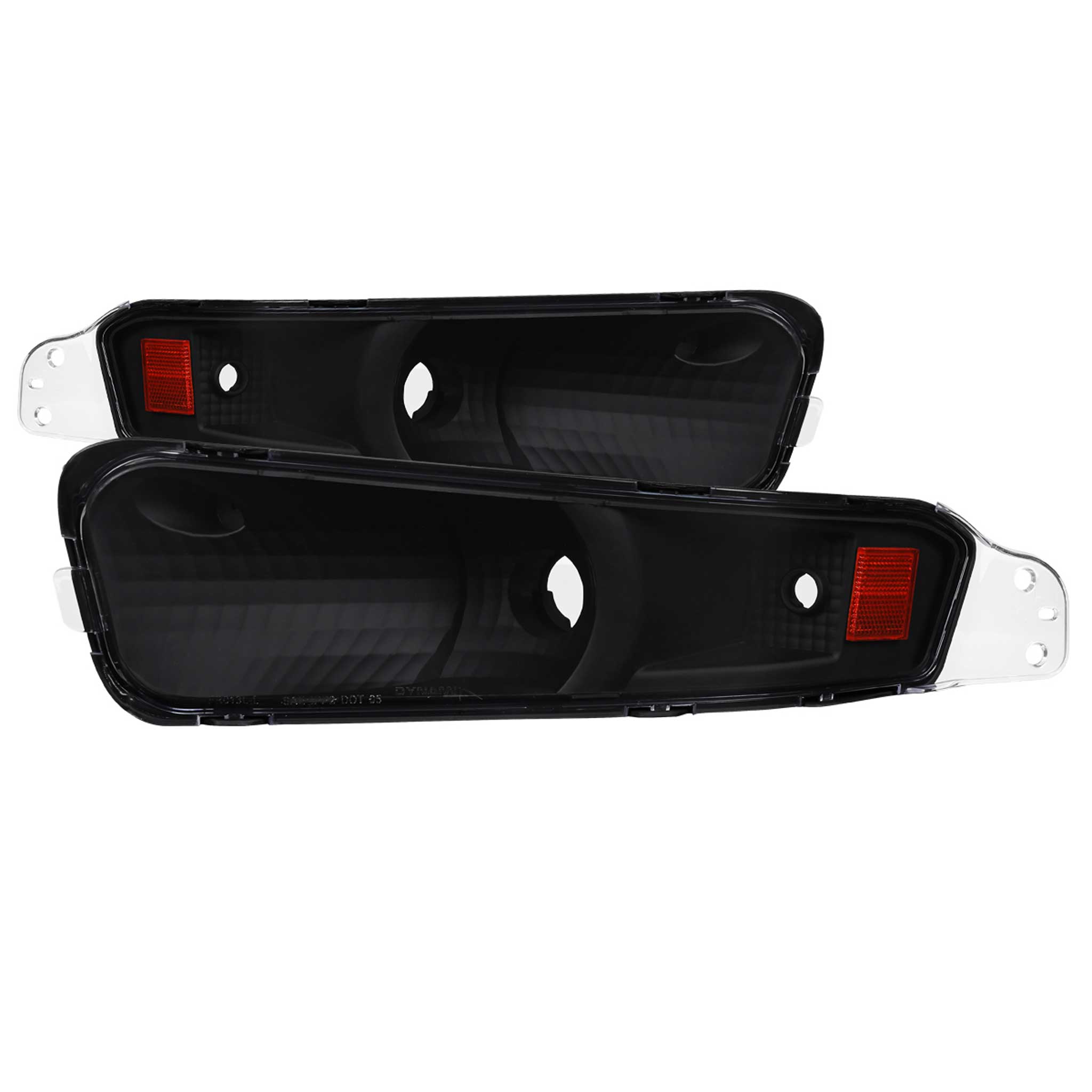 For Ford Mustang 2005-2009 Turn Signal Parking Lamp Matte Black Housing Clear Lens