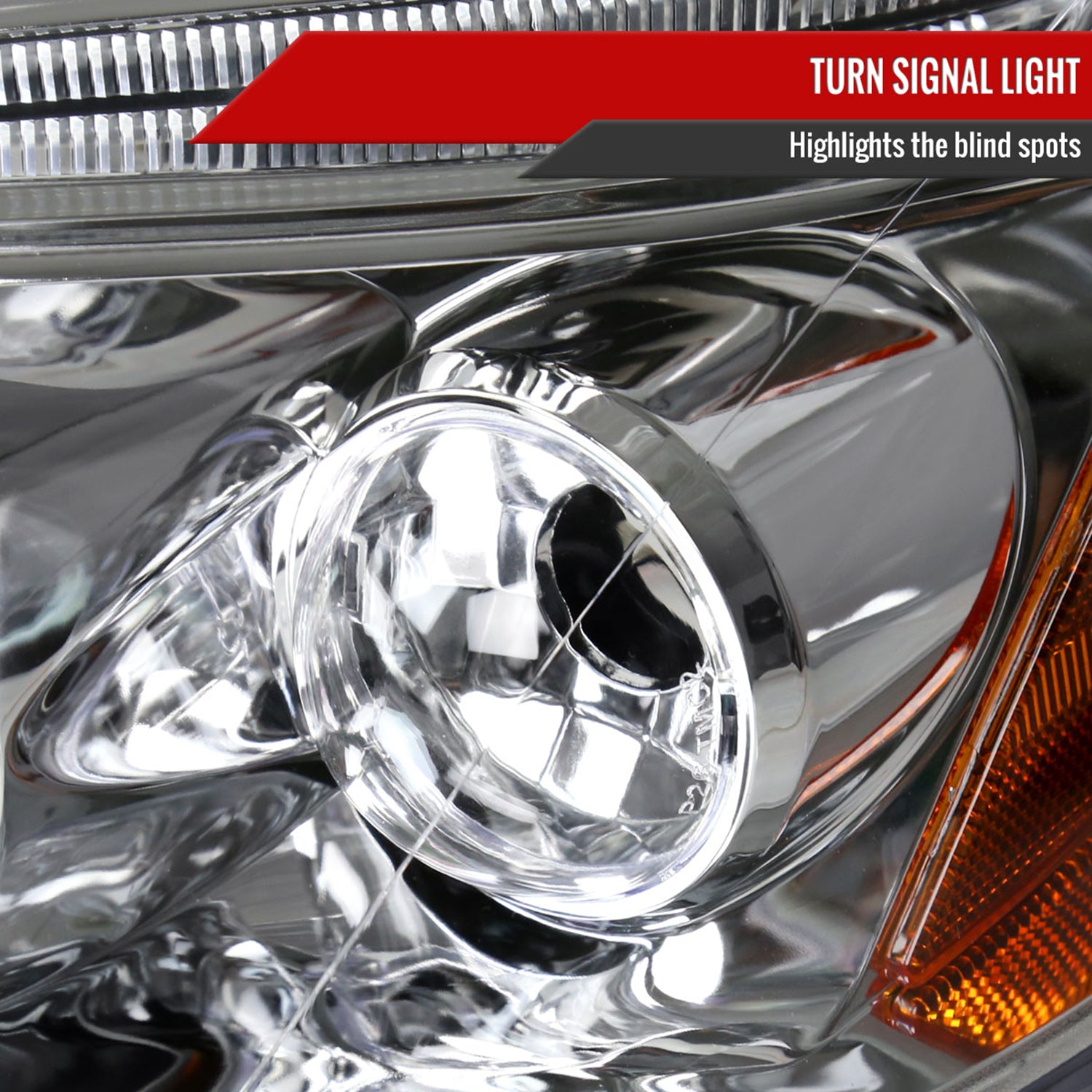 2003-2008 Toyota Corolla Dual Halo Projector Headlights Chrome/Clear Lens