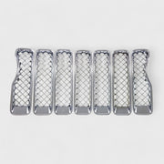 2018-2023 Jeep Wrangler JL Grille Overlay Chrome 7Pcs ABS Plastic