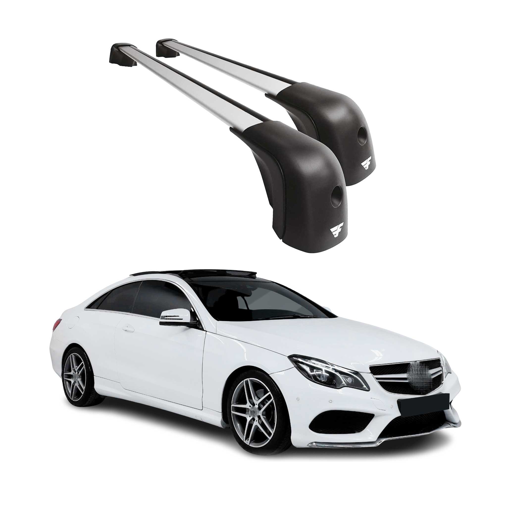 2010-2017 Mercedes E Class C207 Coupe Roof Racks Cross Bars Silver