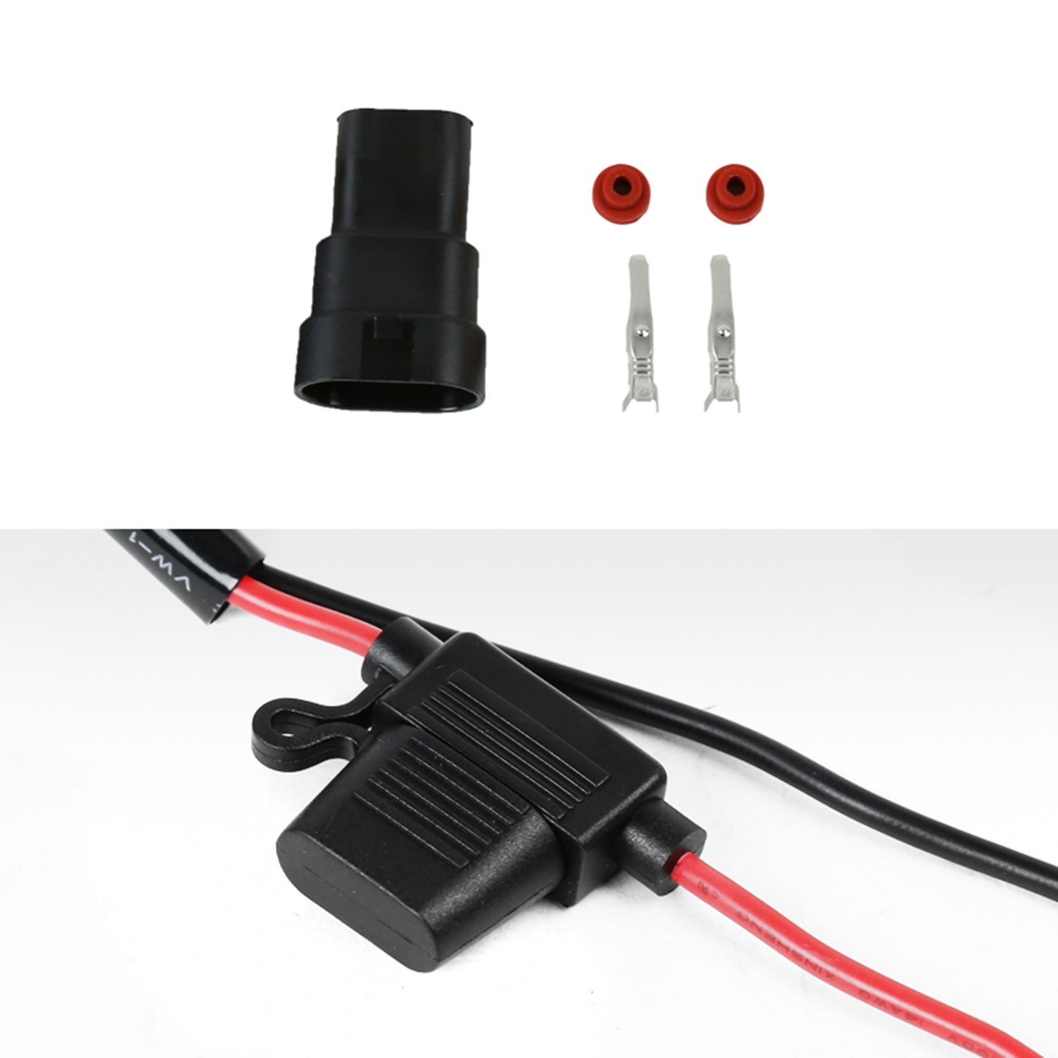 Universal 9' 12 Gauge Fog Lights Wiring Kit 1 Connector Fuse Switch & Relay