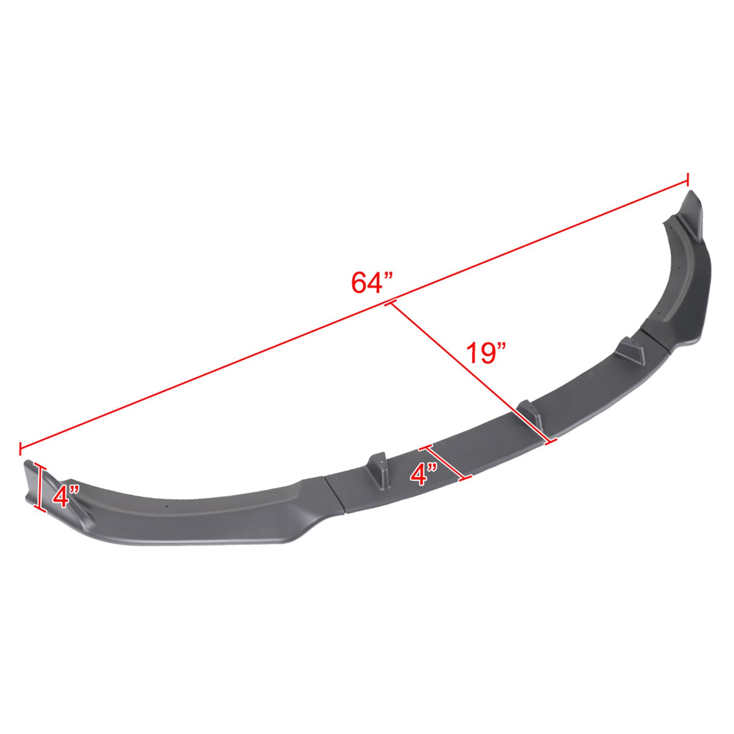 2009-2012 Mazda Miata MX-5 Matte Black 3Pcs Front Bumper Lip Splitter Kit