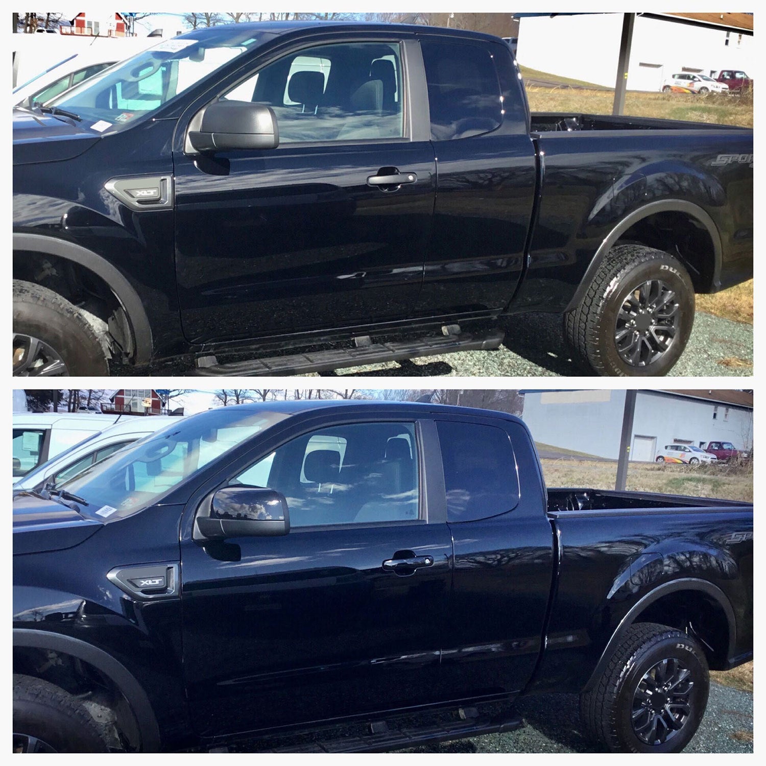 2019-2024 Ford Ranger Door Handle Cover Gloss Black 8Pcs ABS Plastic