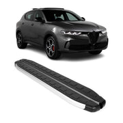 2023-2024 Alfa Romeo Tonale Running Boards Side Steps Silver & Black