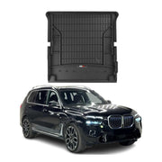 2019-2025 BMW X7 G07 Folding 3rd Row Premium Cargo Liner Trunk Mat All Weather Heavy Duty Folding 3rd Row Black