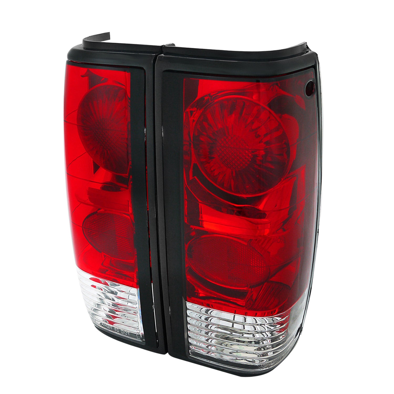 1982-1994 Chevy S10/Blazer GMC S15/Sonoma Tail Lights Chrome/Red Clear Lens