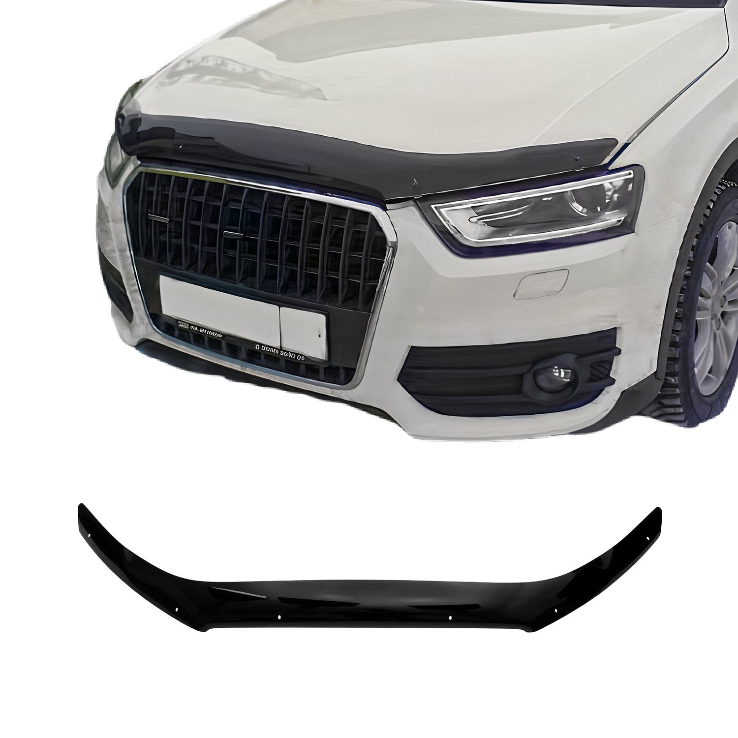 2013-2018 Audi Q3 (8U) Front Bug Shield Hood Deflector 1 Pc Smoke