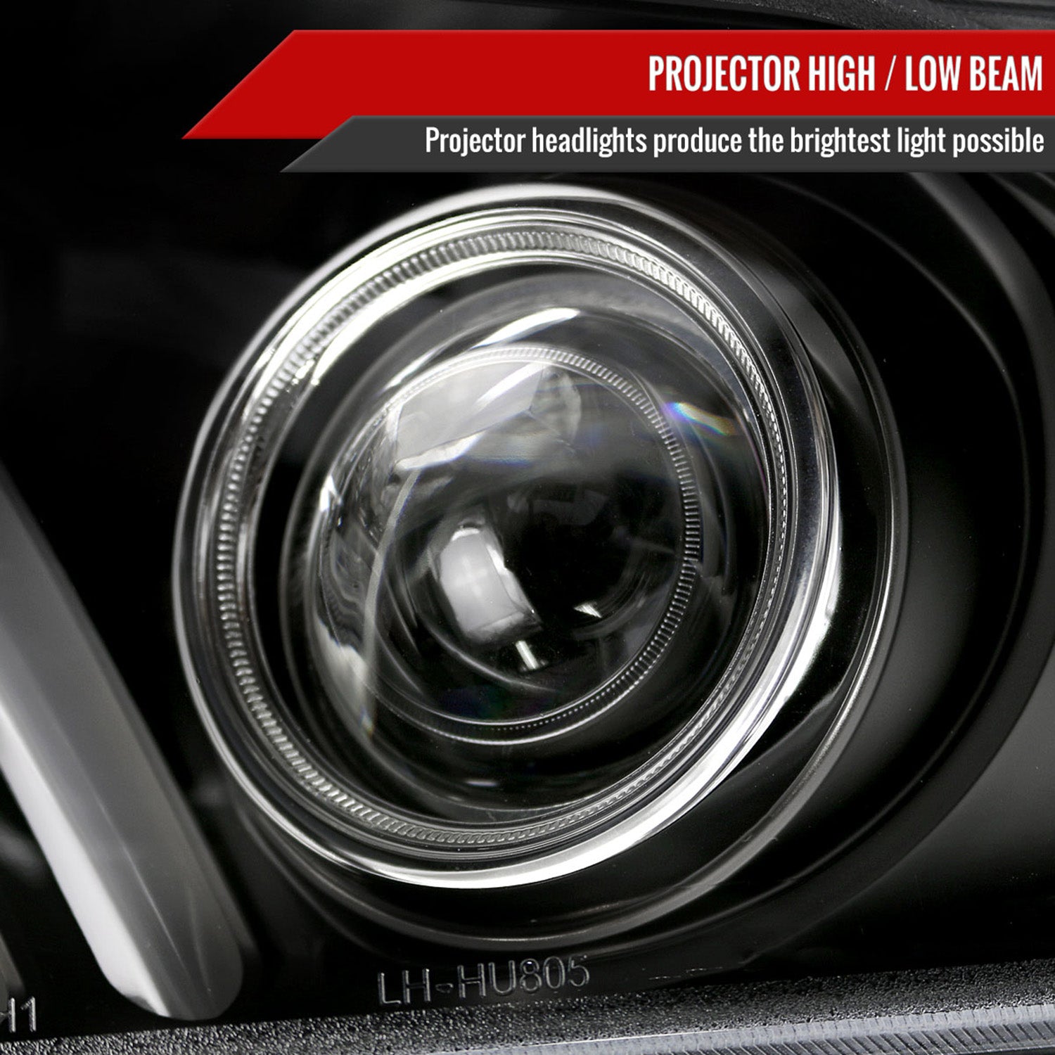 2010-2014 Ford Mustang LED Bar Projector Headlights Turn Signal Lights Black