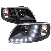 1997-2004 Ford F-150 / 1997-2002 Expedition Projector Headlights LED Light Black