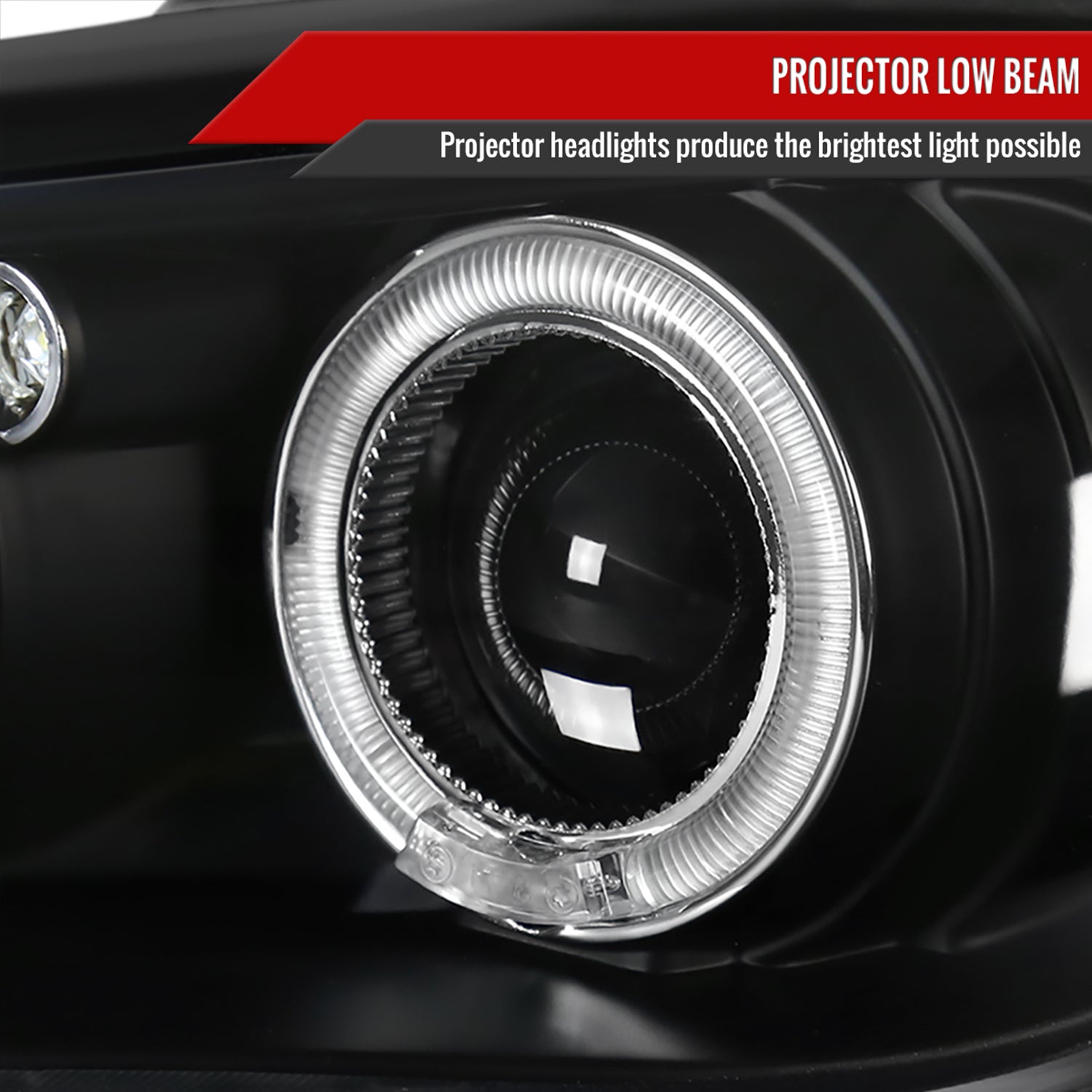 1997-2005 Chevy Malibu/Oldsmobile Cutlass Dual Halo Projector Headlights Black