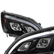 2007-2011 Honda CRV LED Bar Projector Headlights Matte Black/Clear Lens