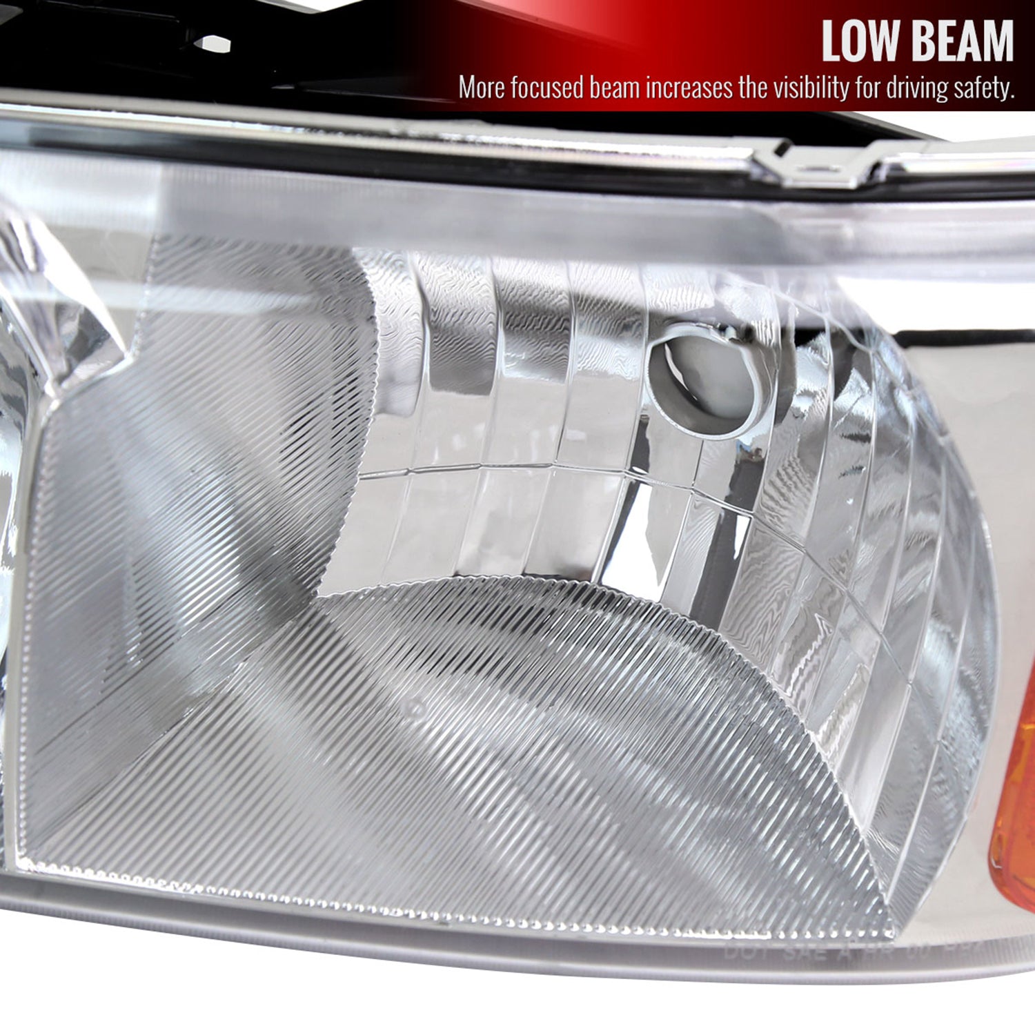 1999-2006 GMC Sierra/Yukon/Yukon XL Headlights Amber Reflector Chrome