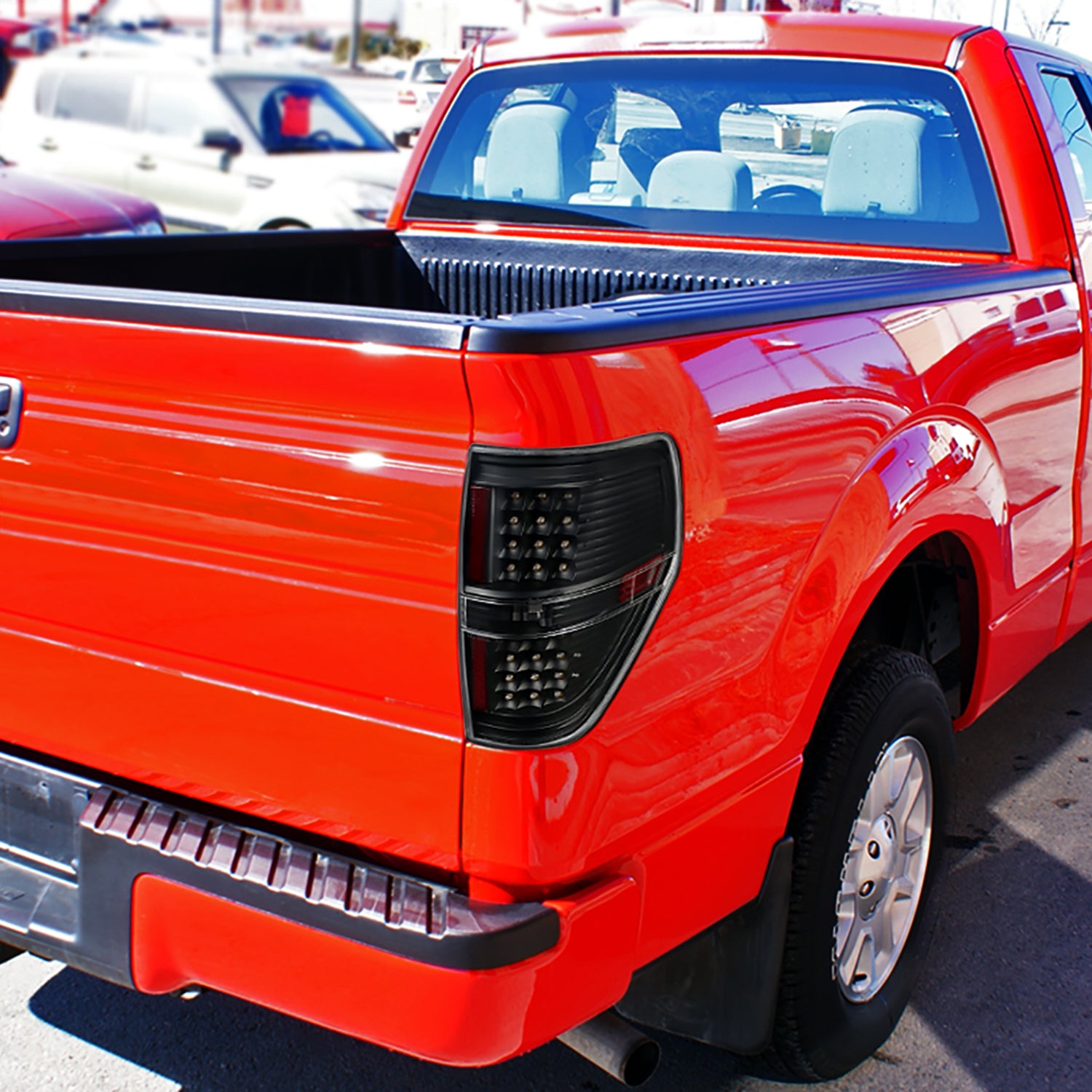 2009-2014 Ford F-150 LED Tail Lights - OZ Matte Black Housing/Clear Lens