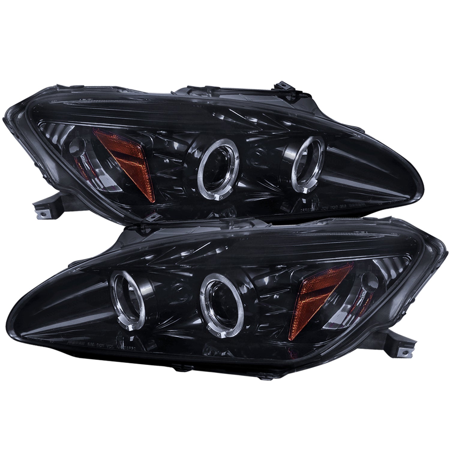 2004-2009 Honda S2000 AP2 Dual Halo Projector Headlights Glossy Black/Smoke
