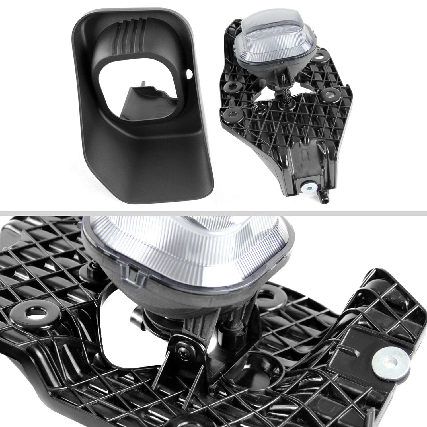 2011-2016 Ford F-250/F-350/F-450/F-550 12V/42W H10 Fog Lights Kit Chrome/Clear