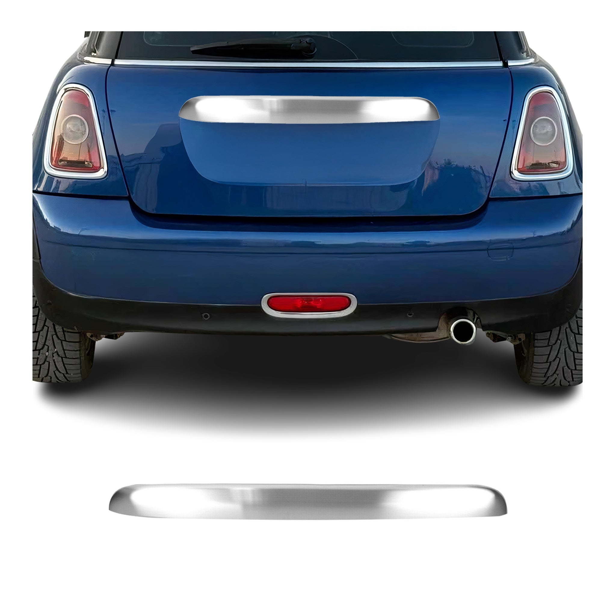 2007-2013 Mini Cooper 3DR R56 Trunk Tailgate Door Handle Cover Stainless Steel Silver