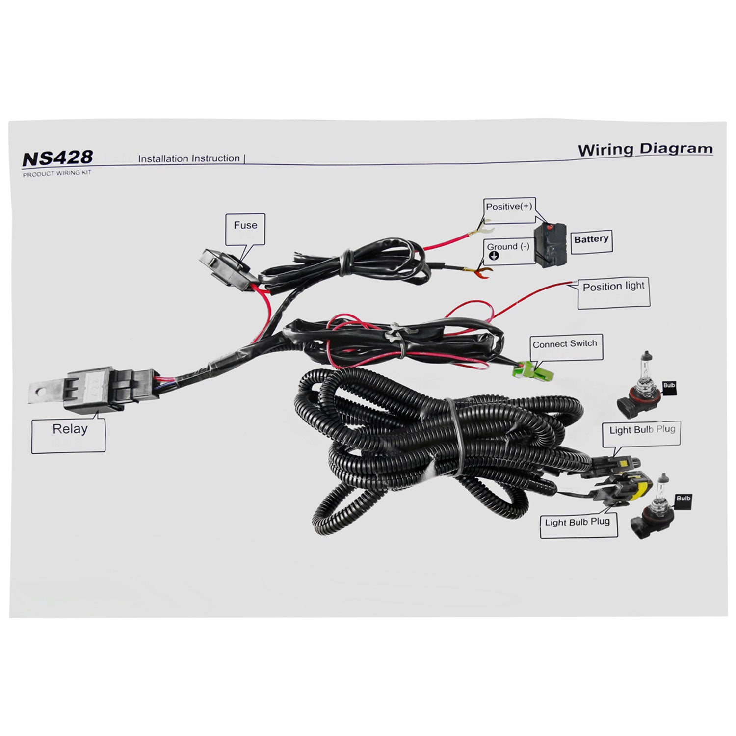 2020-2022 Nissan Versa H8 Fog Lights Kit Chrome Housing/Clear Lens