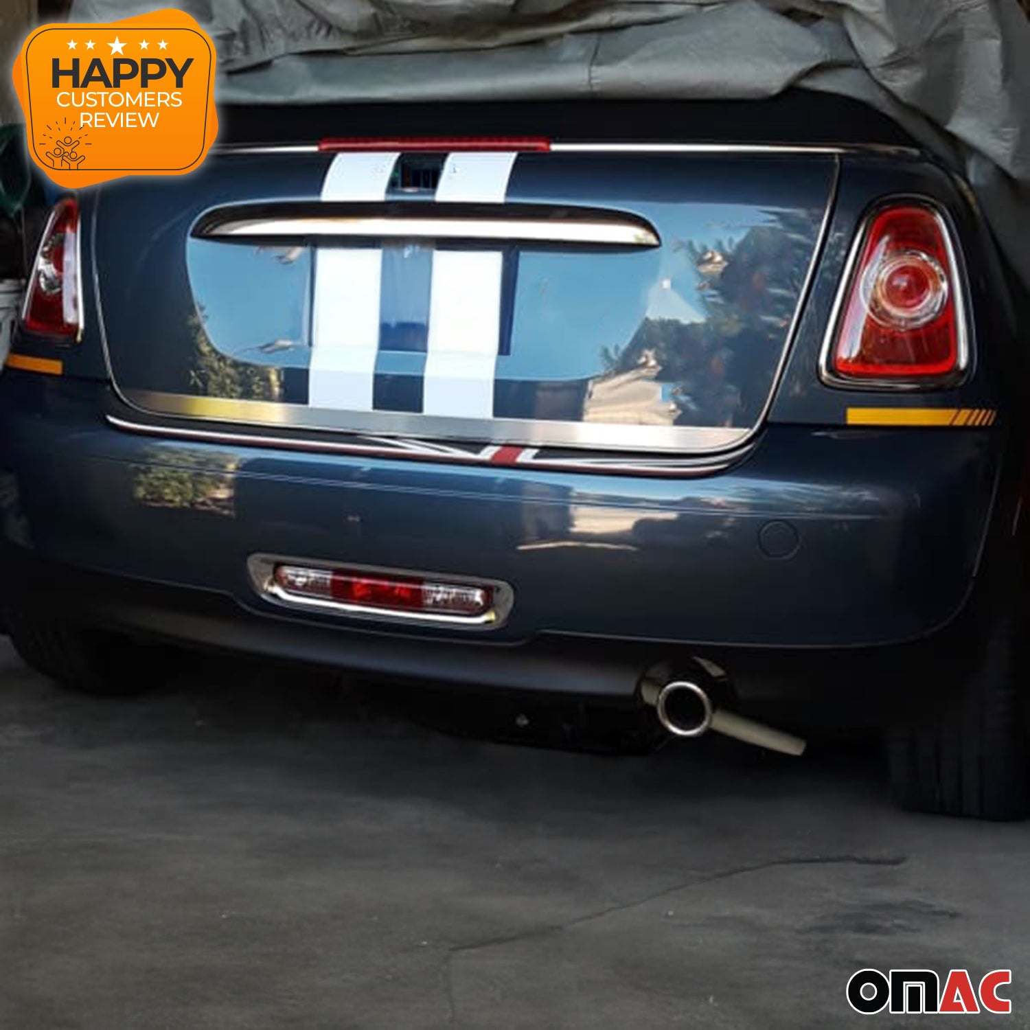 2006-2013 Mini Cooper R56 Rear Trunk Molding Trim Stainless Steel Silver 1Pc