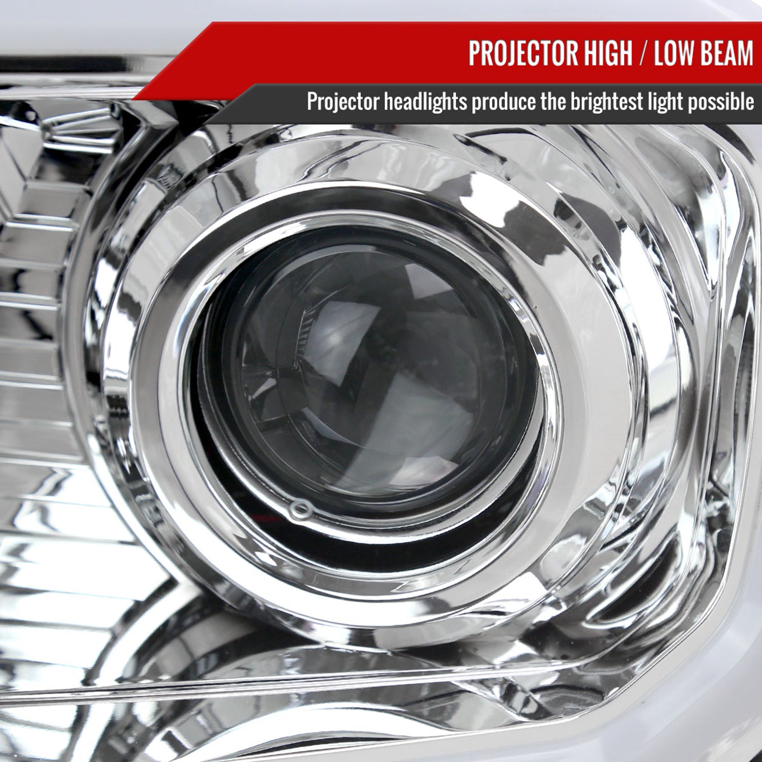 2012-2015 Toyota Tacoma LED CBar Projector Headlights LED Parking Light Chrome