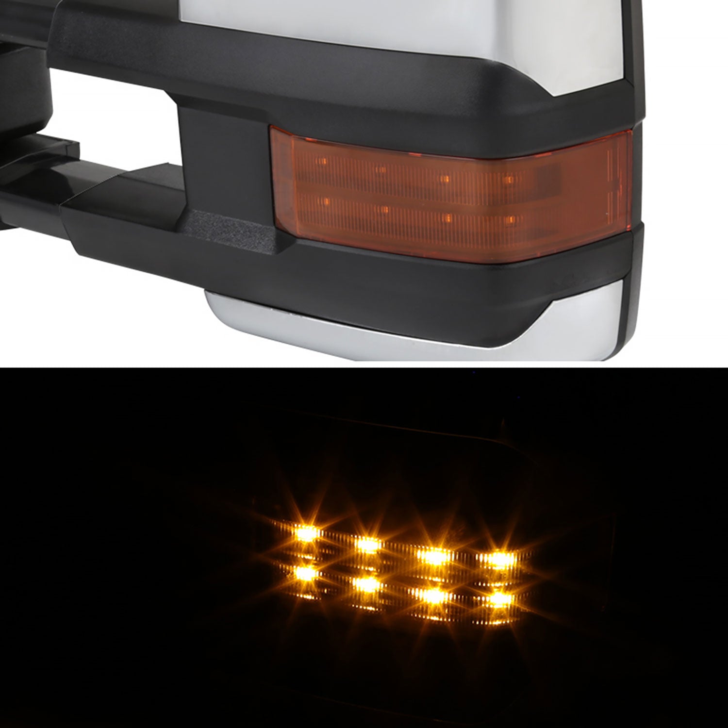 2014-2018 Chevy Silverado/ Sierra Folding Heated &Manual Chrome Towing Mirrors